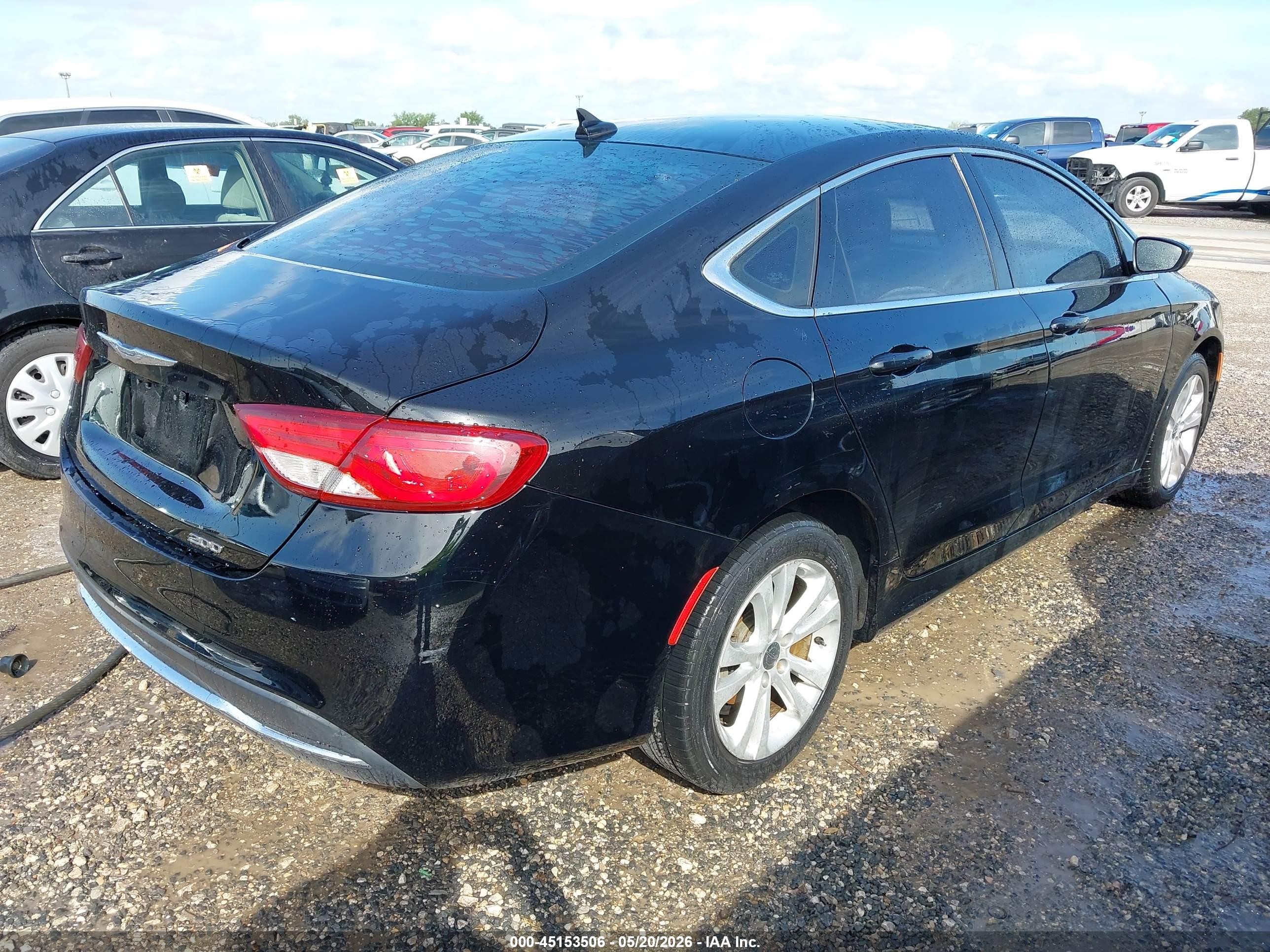 2016 Chrysler 200 Limited Black vin: 1C3CCCAB6GN111725