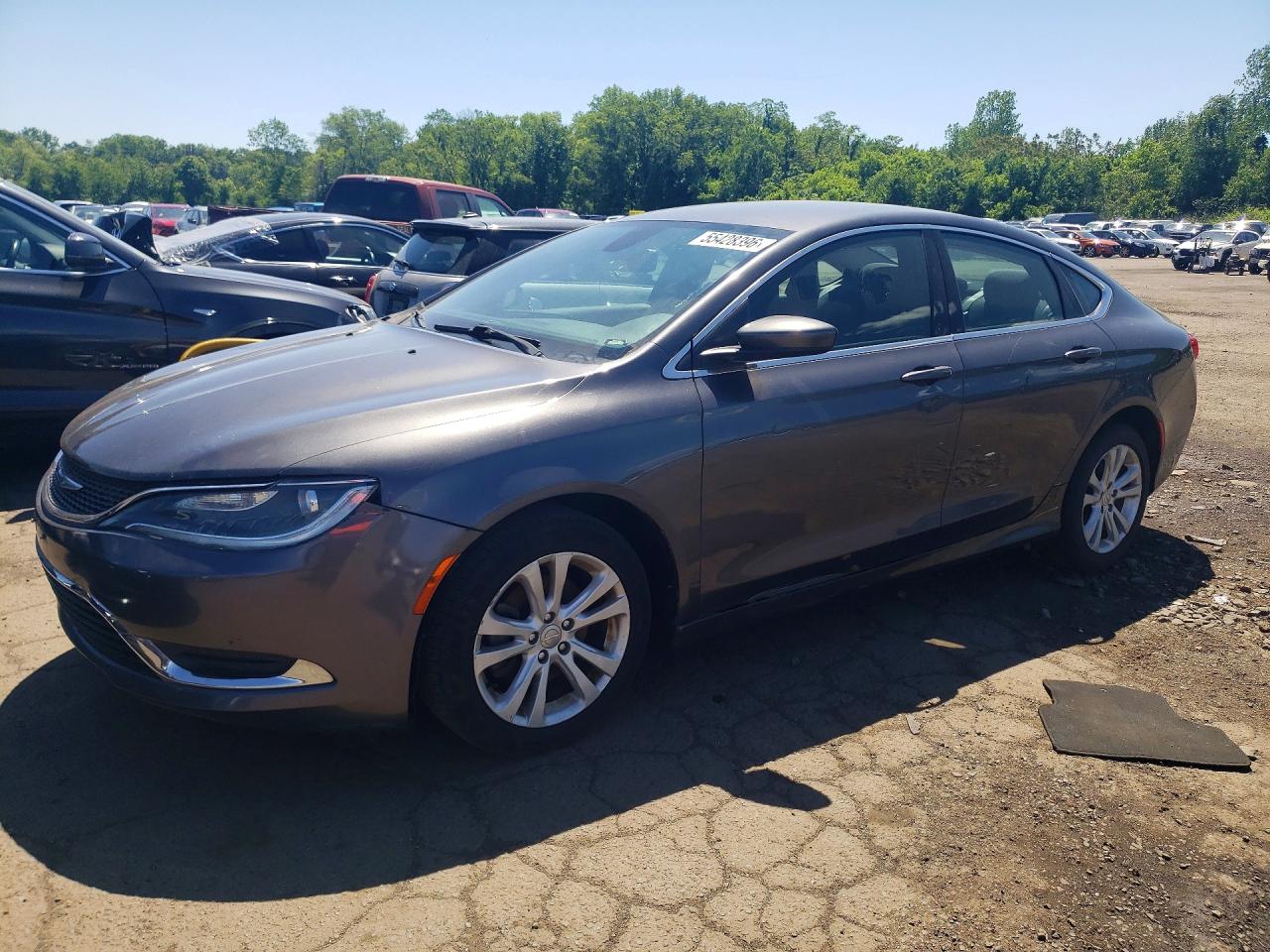 2015 Chrysler 200 Limited Gray vin: 1C3CCCAB7FN570759