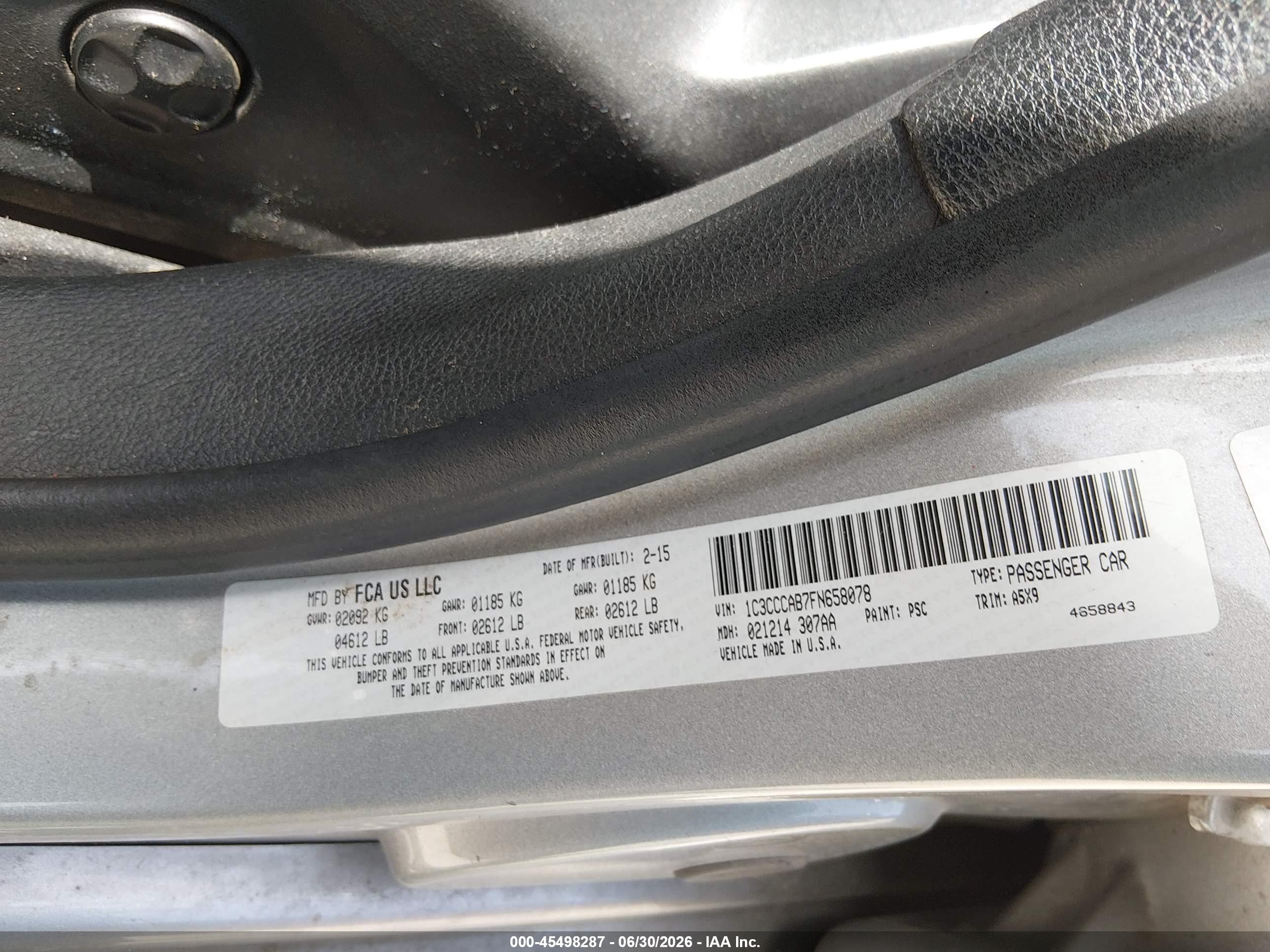 2015 Chrysler 200 Limited Gray vin: 1C3CCCAB7FN658078