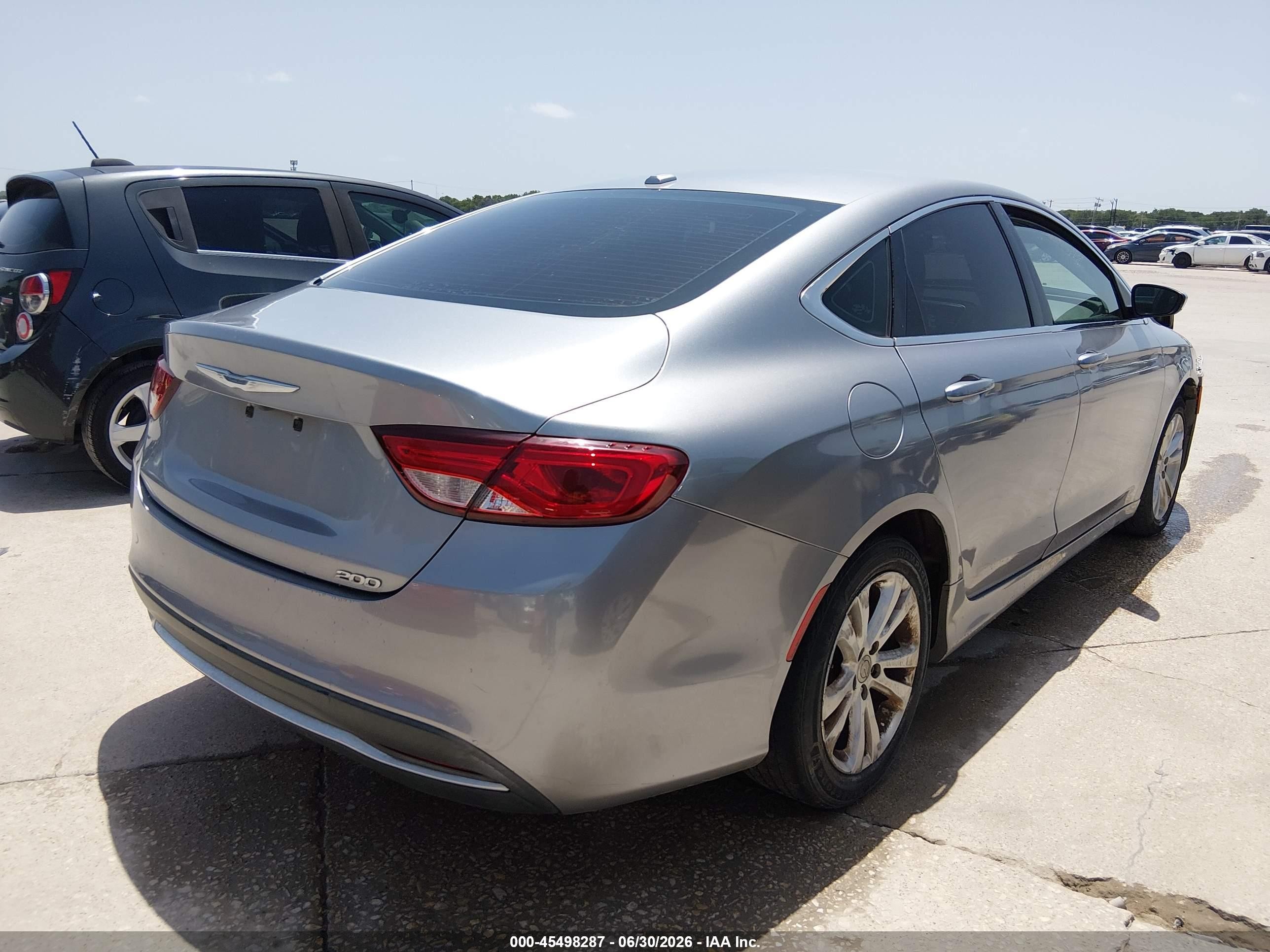 2015 Chrysler 200 Limited Gray vin: 1C3CCCAB7FN658078