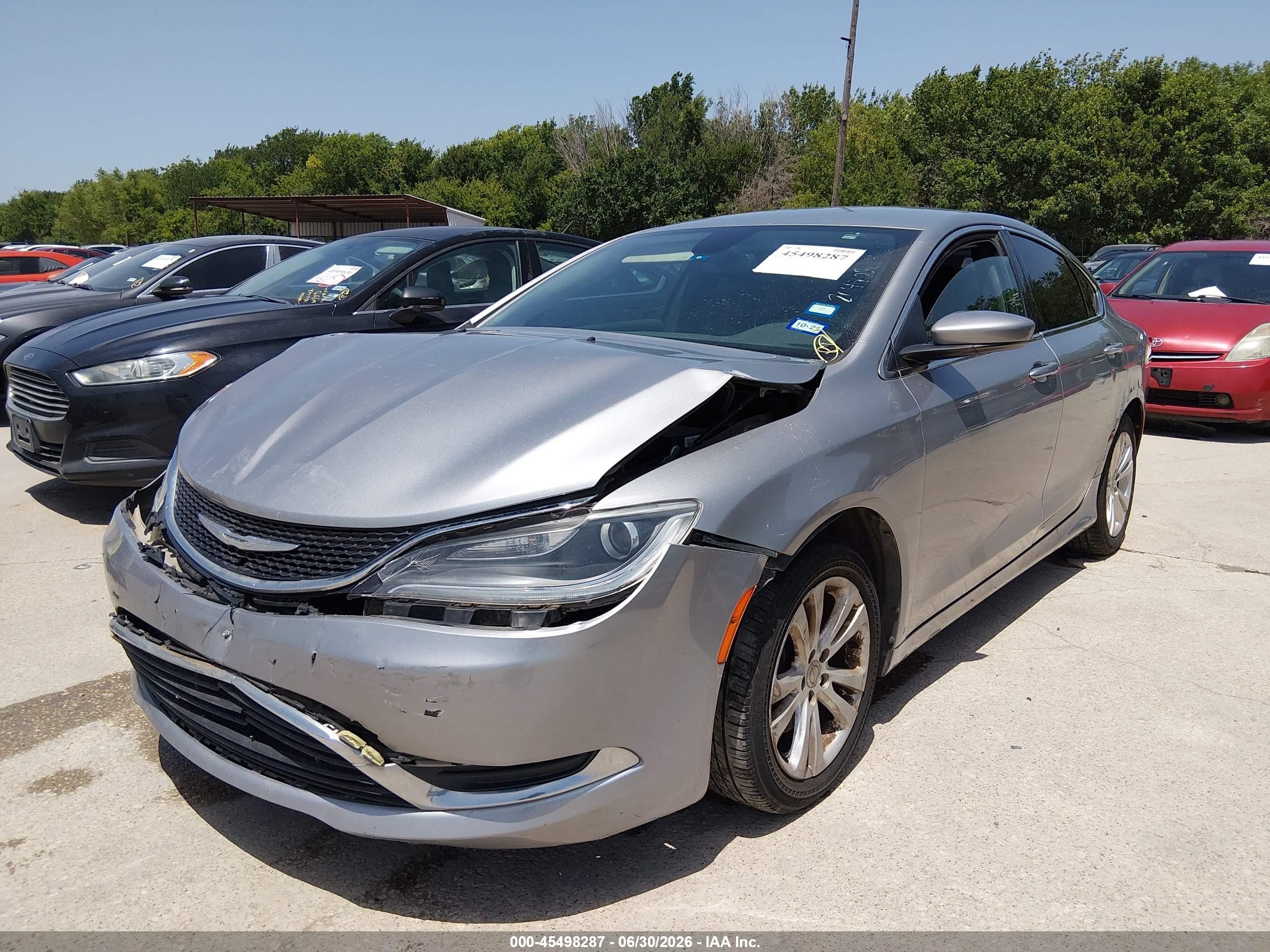 2015 Chrysler 200 Limited Gray vin: 1C3CCCAB7FN658078