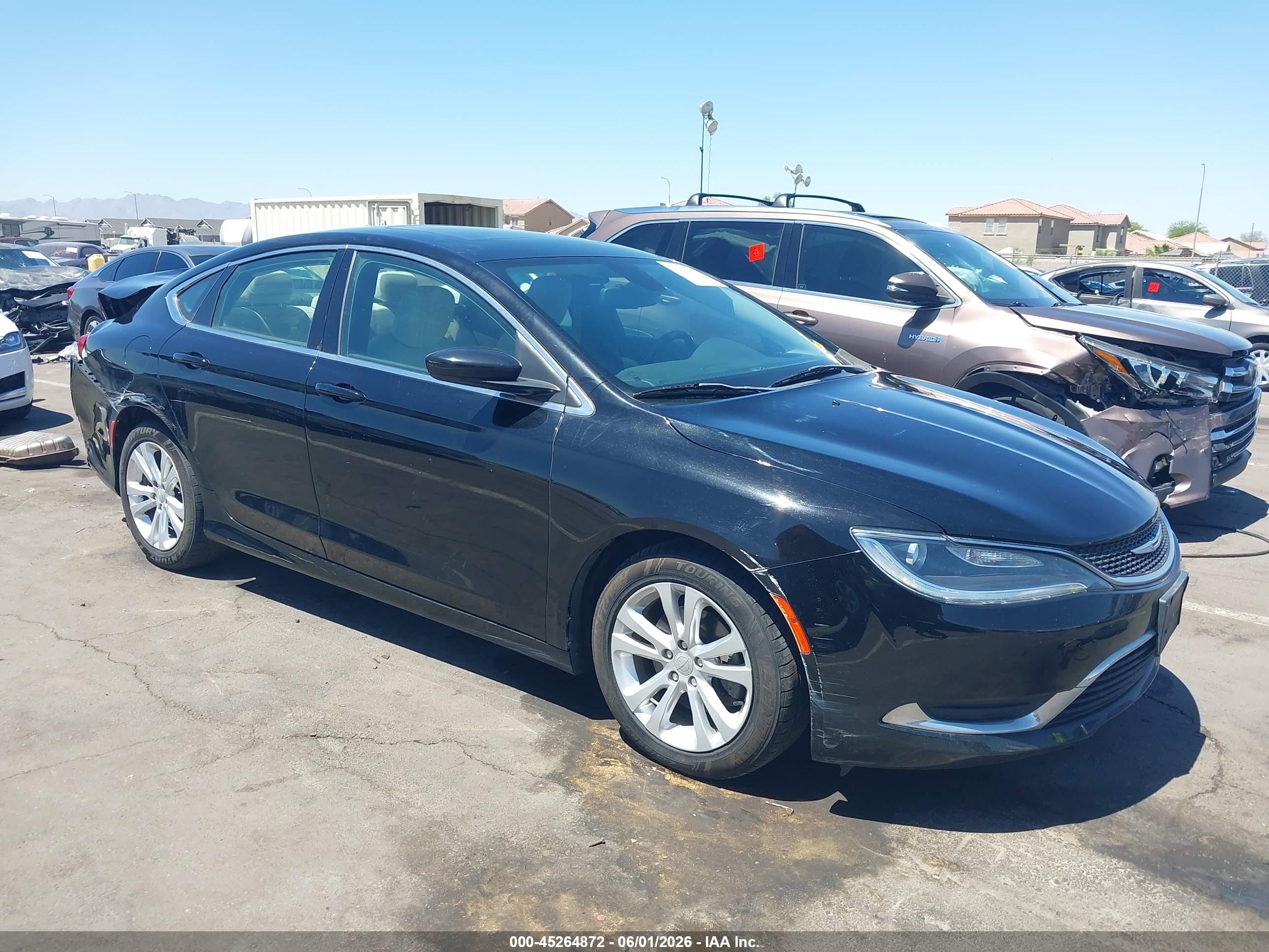 2015 Chrysler 200 Limited Черный vin: 1C3CCCAB7FN669551