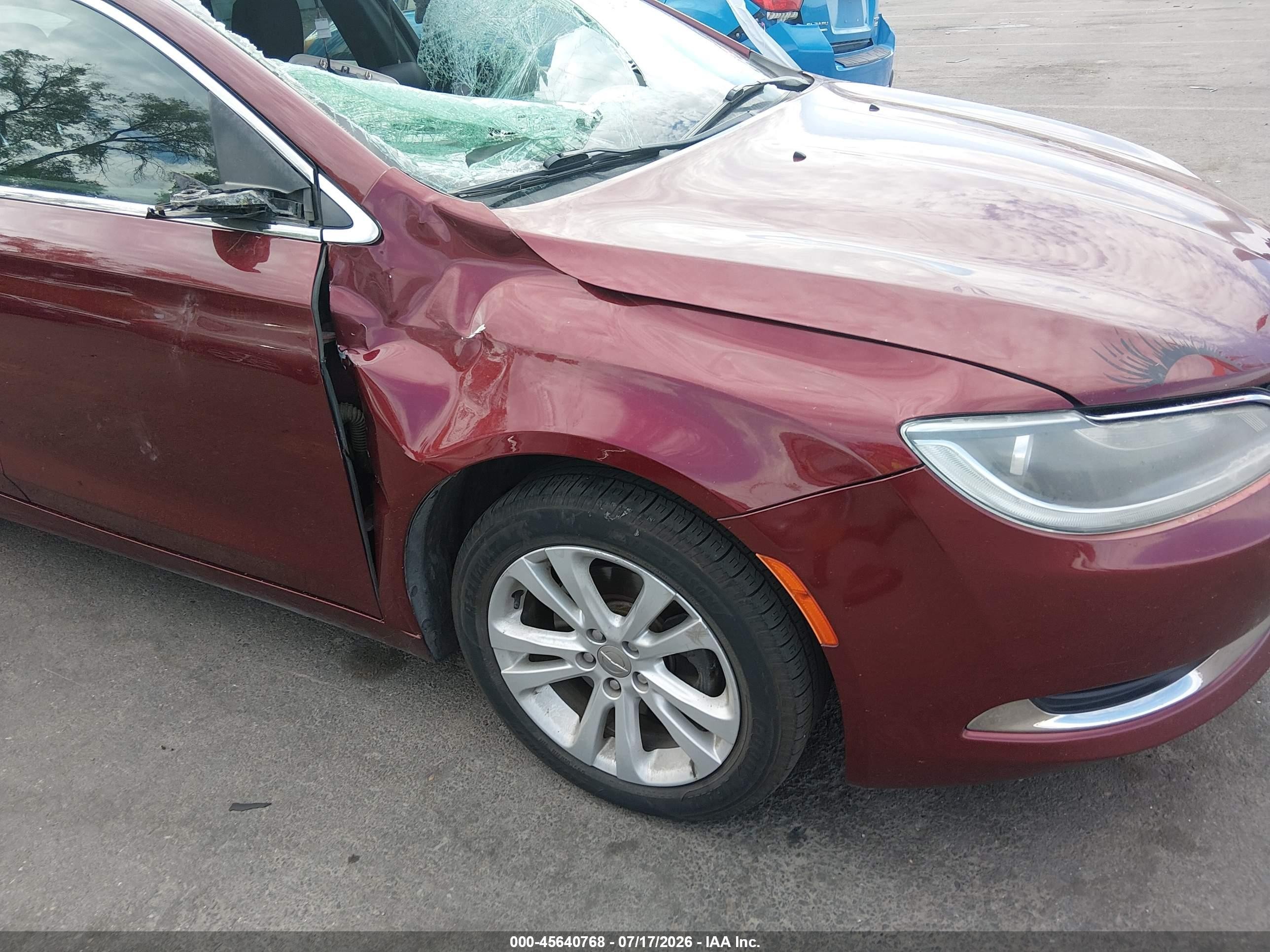 2015 Chrysler 200 Limited Maroon vin: 1C3CCCAB7FN698161