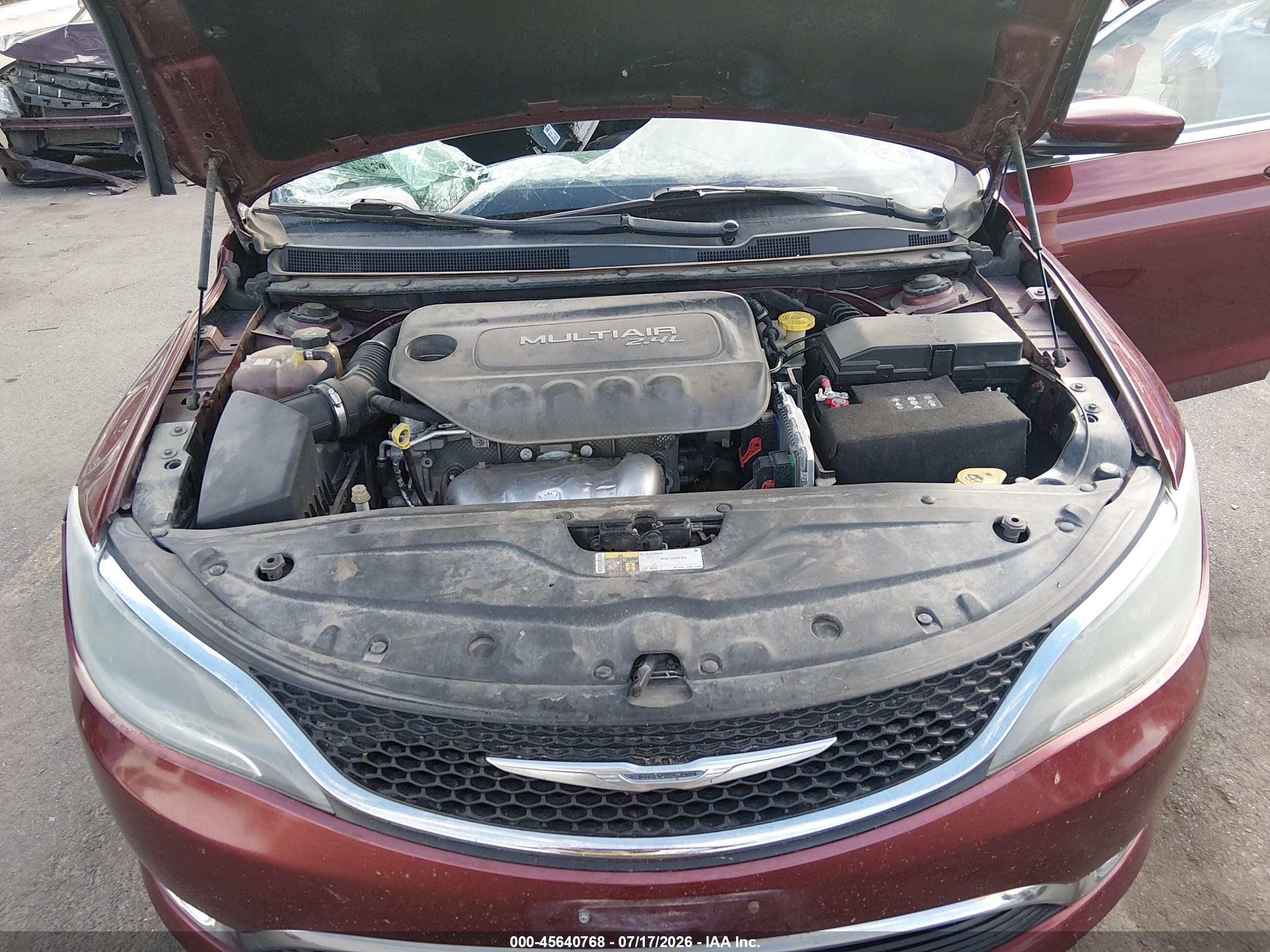 2015 Chrysler 200 Limited Maroon vin: 1C3CCCAB7FN698161