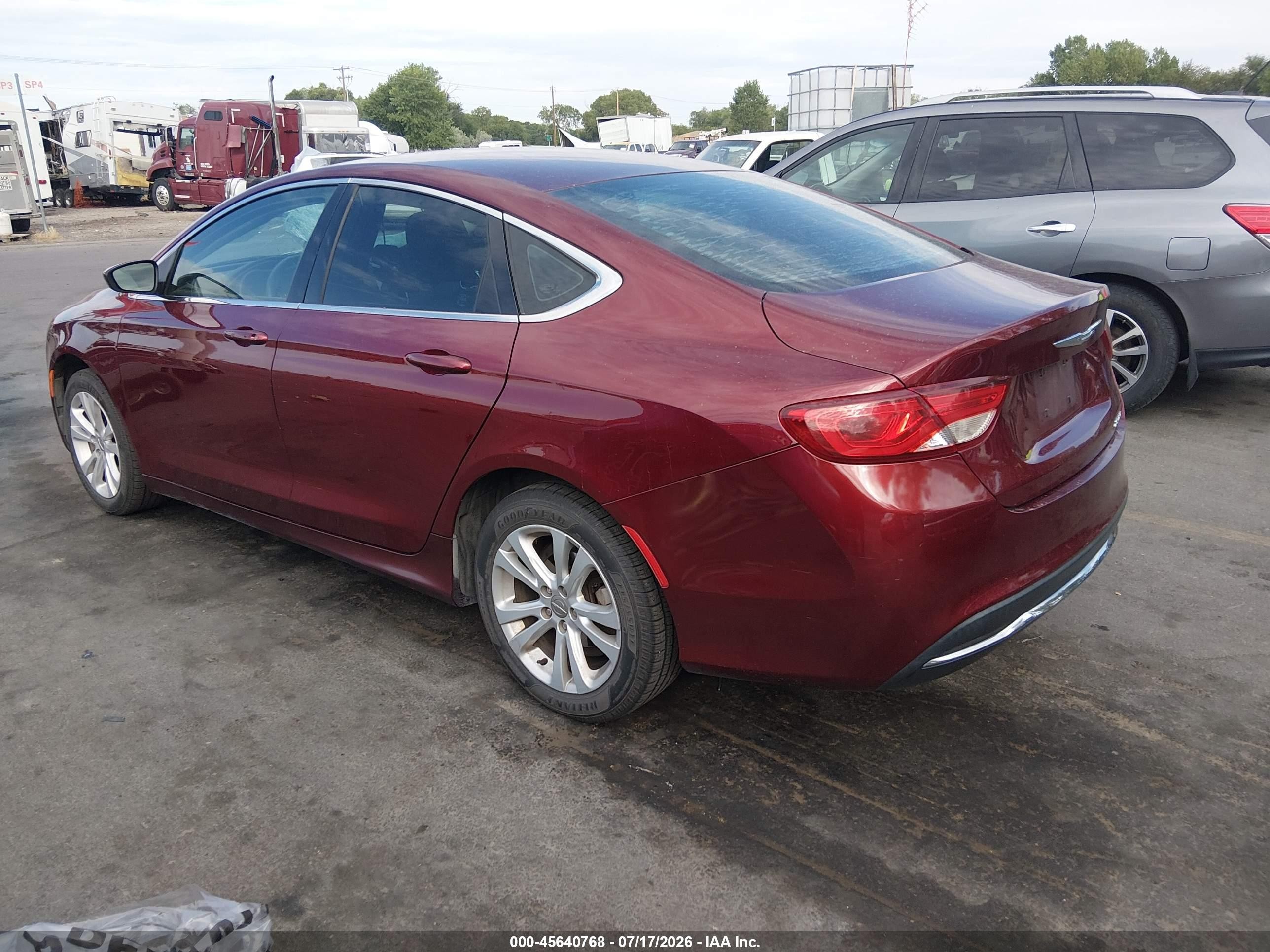 2015 Chrysler 200 Limited Maroon vin: 1C3CCCAB7FN698161
