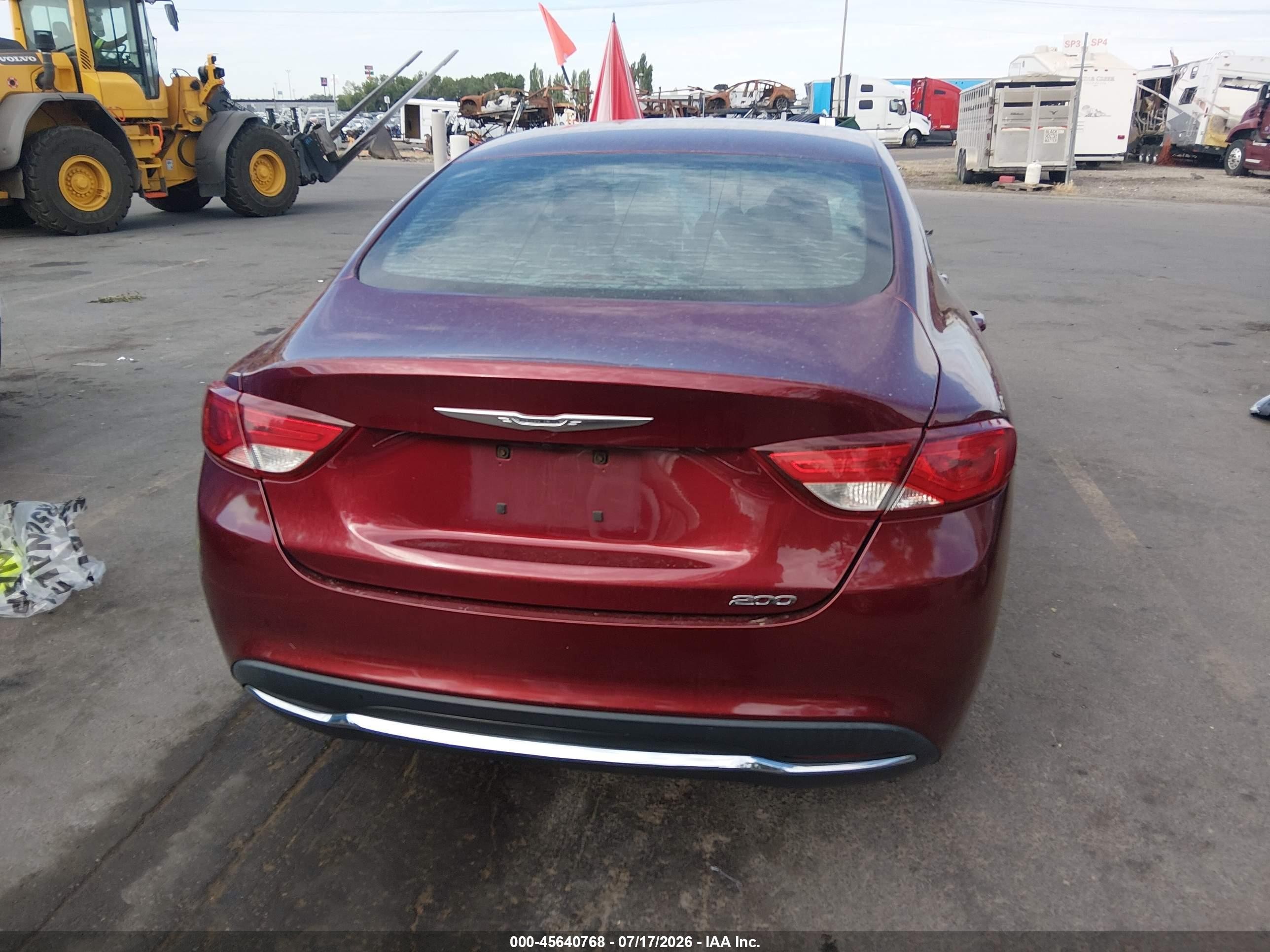2015 Chrysler 200 Limited Maroon vin: 1C3CCCAB7FN698161