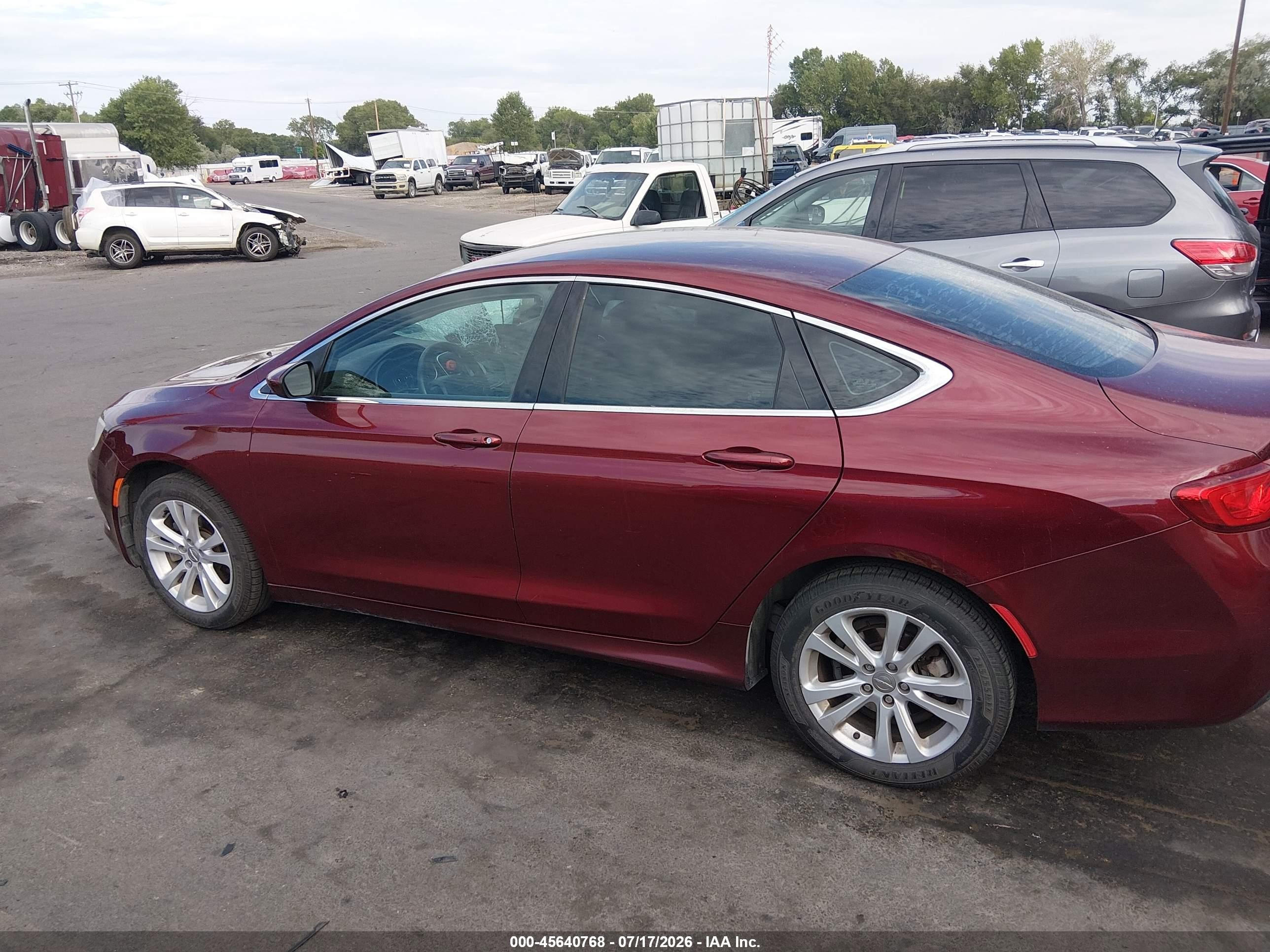 2015 Chrysler 200 Limited Maroon vin: 1C3CCCAB7FN698161