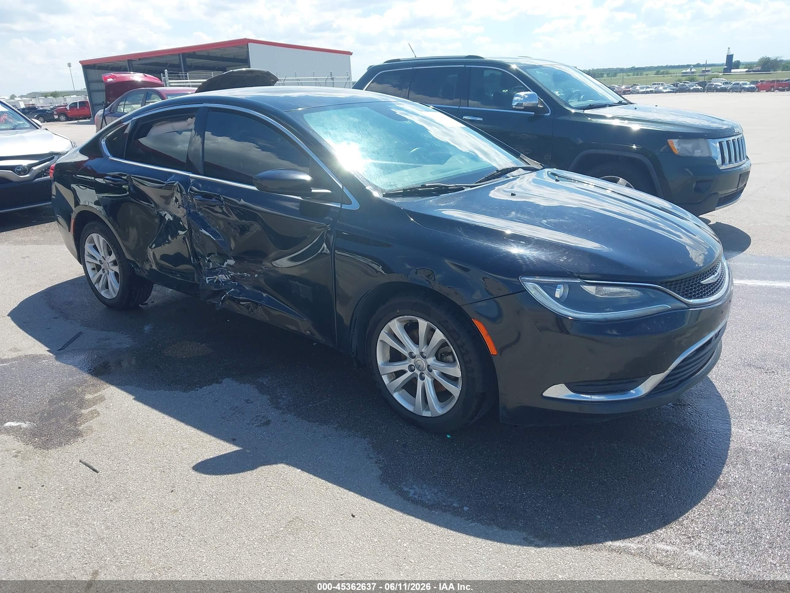2015 Chrysler 200 Limited Black vin: 1C3CCCAB7FN699911