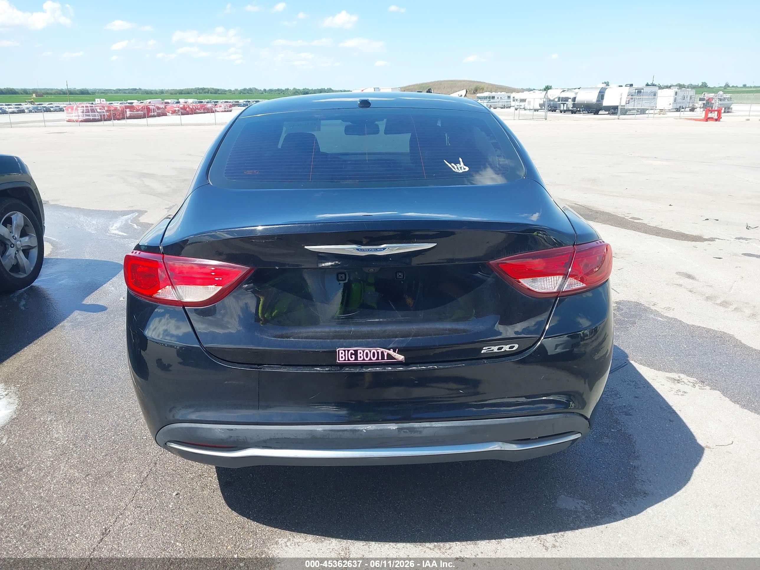 2015 Chrysler 200 Limited Black vin: 1C3CCCAB7FN699911
