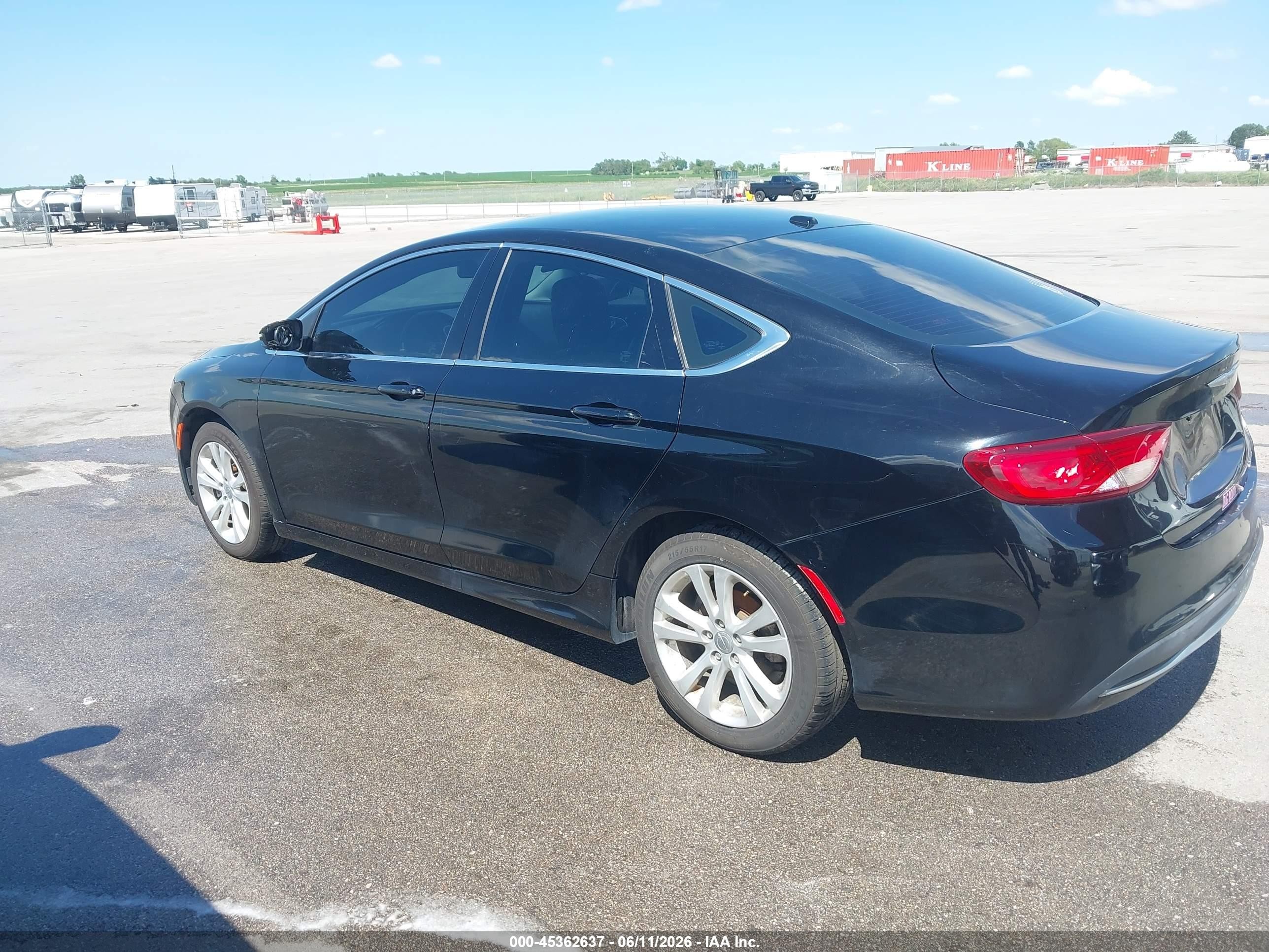 2015 Chrysler 200 Limited Black vin: 1C3CCCAB7FN699911