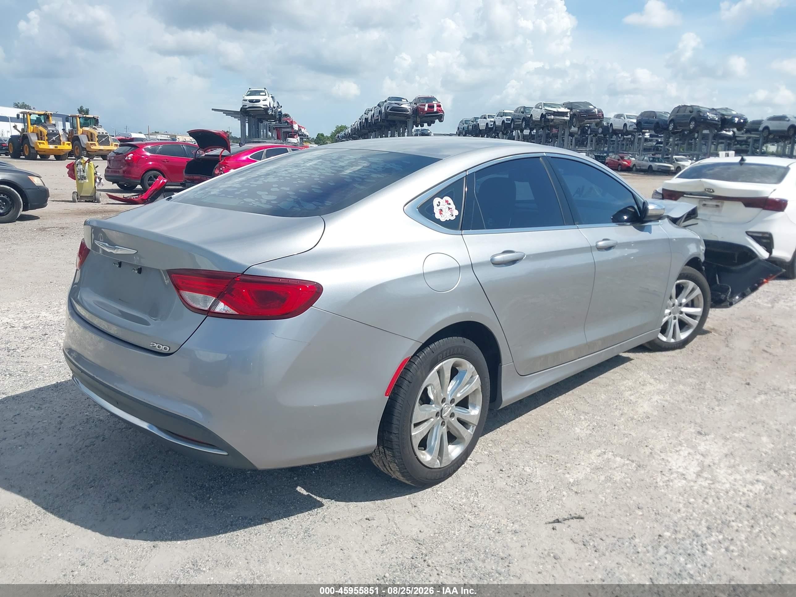 2015 Chrysler 200 Limited Silver vin: 1C3CCCAB7FN702483