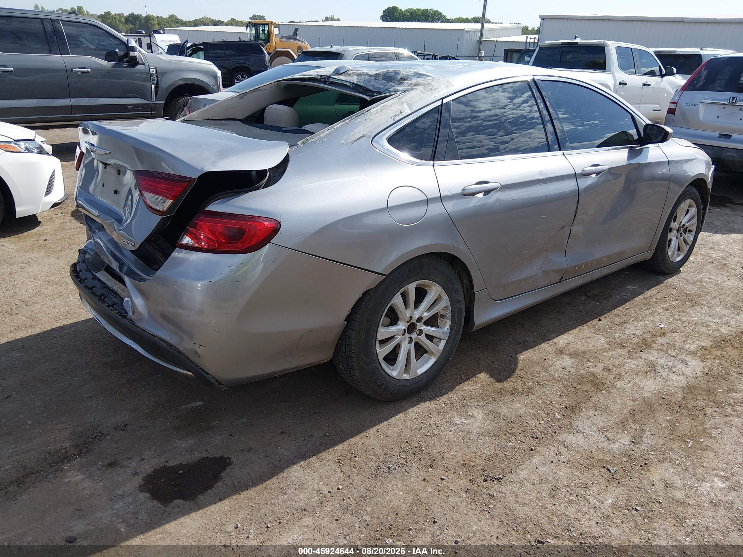 2015 Chrysler 200 Limited Silver vin: 1C3CCCAB7FN703164