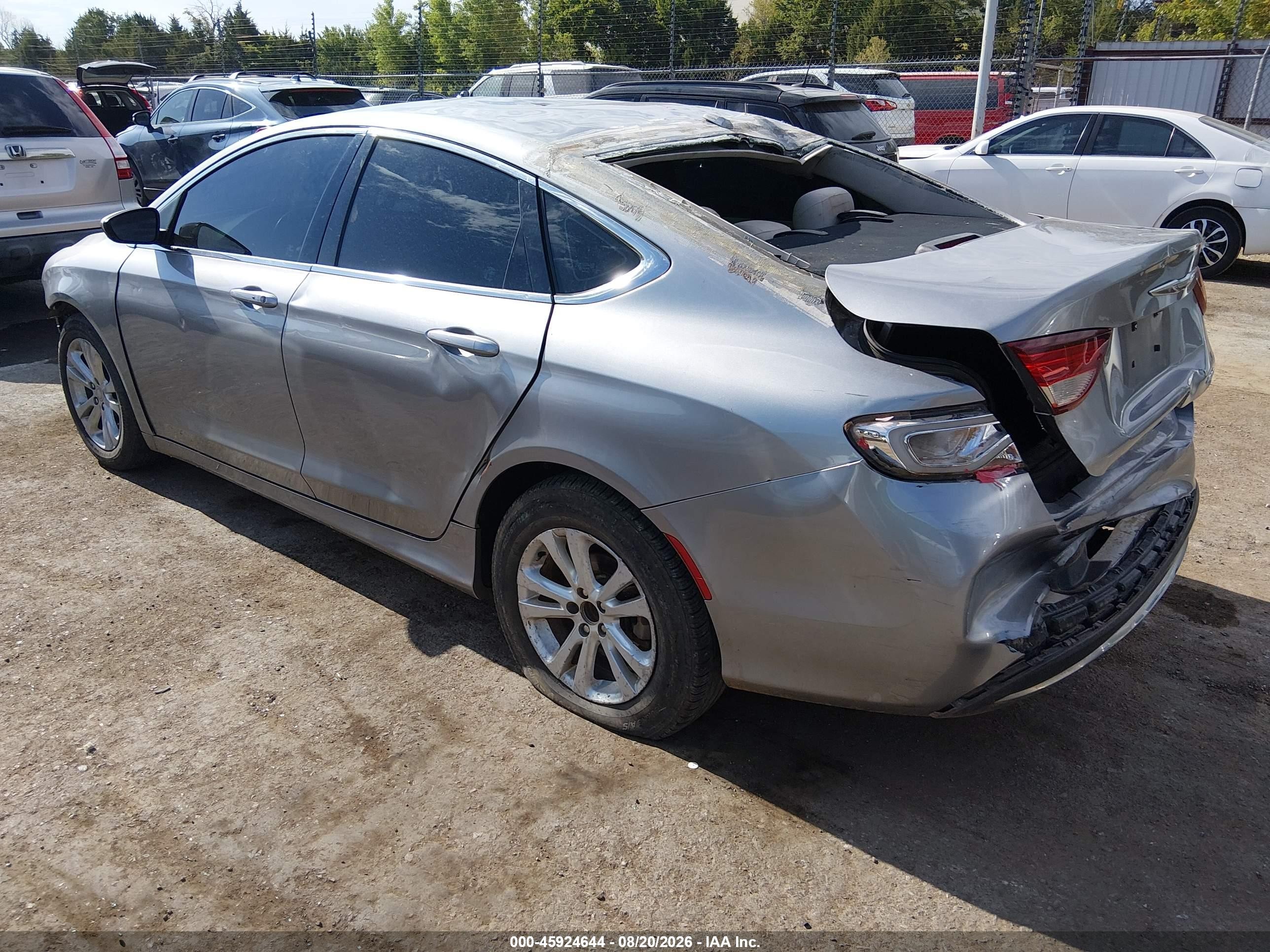 2015 Chrysler 200 Limited Silver vin: 1C3CCCAB7FN703164