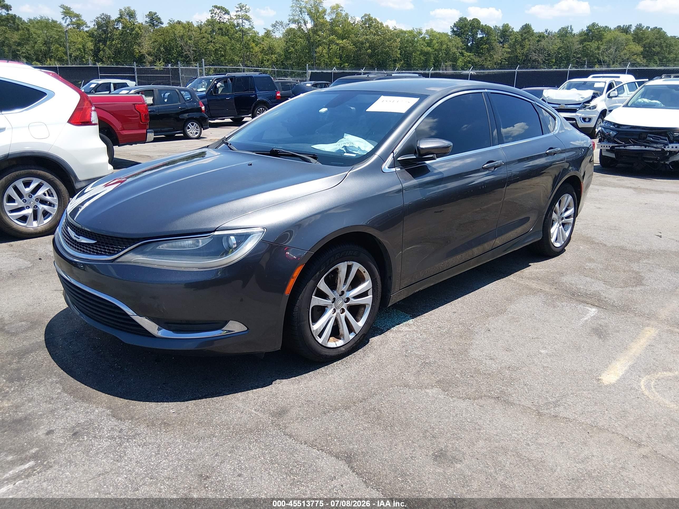 2015 Chrysler 200 Limited Gray vin: 1C3CCCAB7FN705366