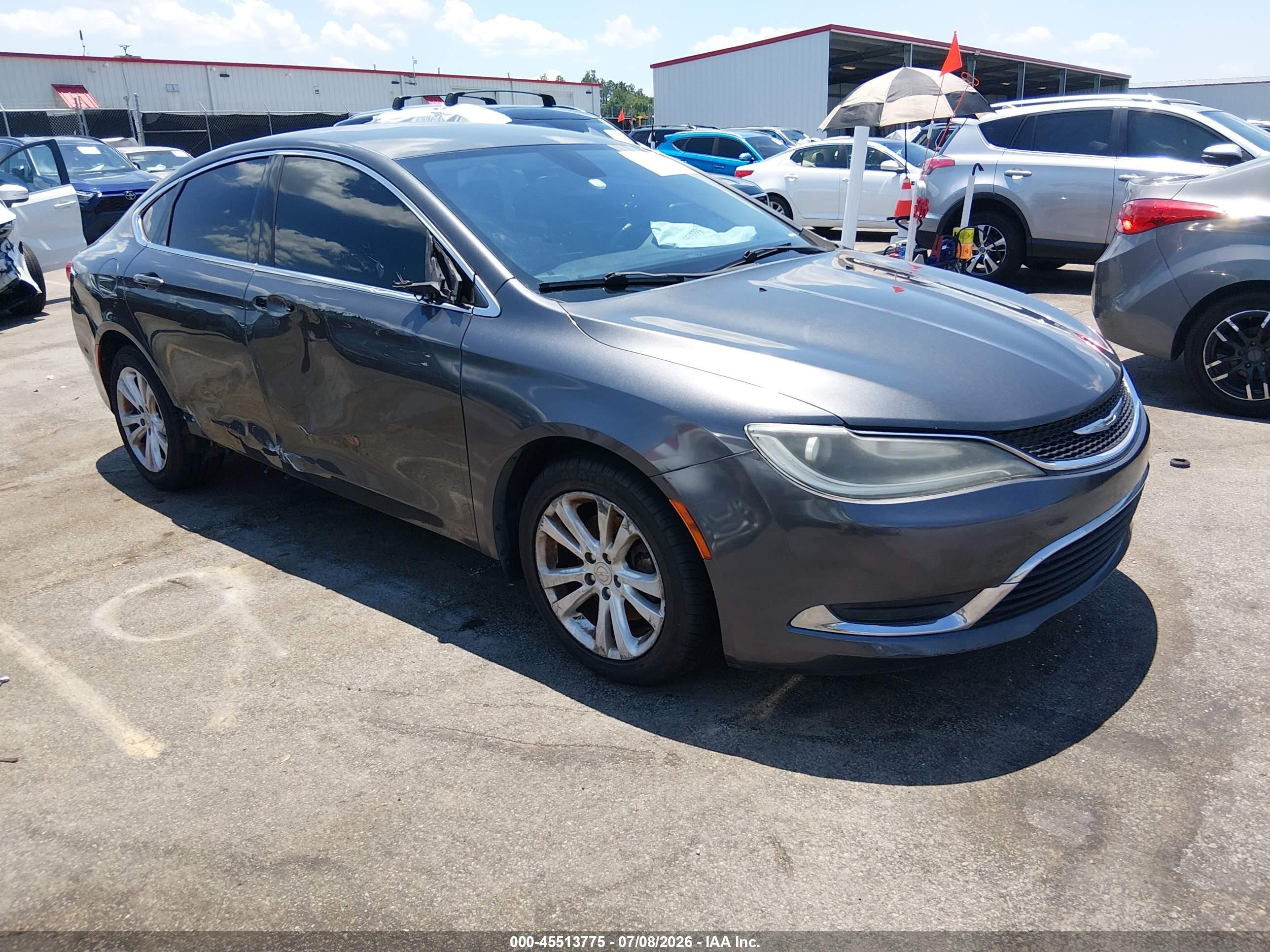 2015 Chrysler 200 Limited Gray vin: 1C3CCCAB7FN705366