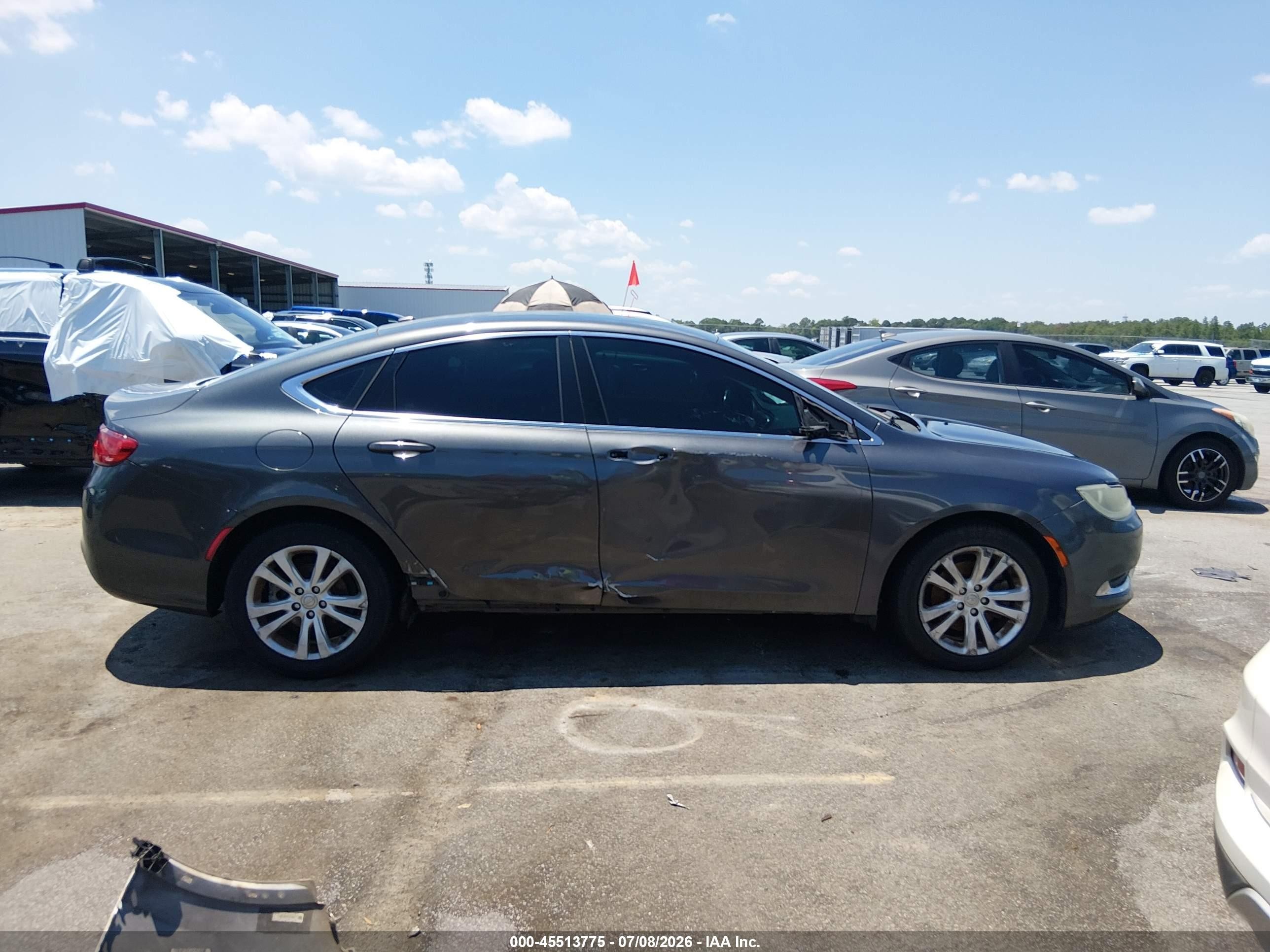 2015 Chrysler 200 Limited Gray vin: 1C3CCCAB7FN705366