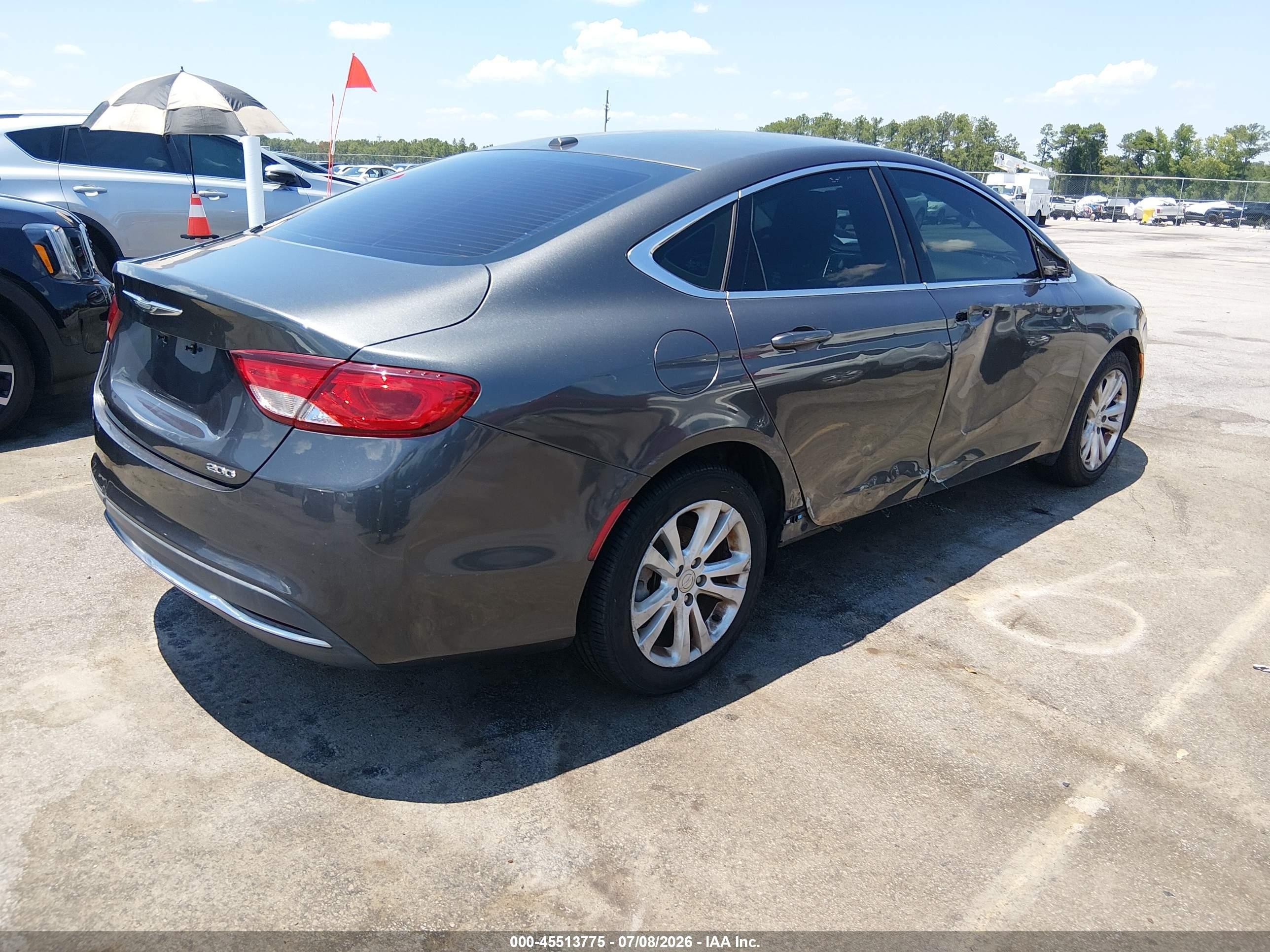 2015 Chrysler 200 Limited Gray vin: 1C3CCCAB7FN705366