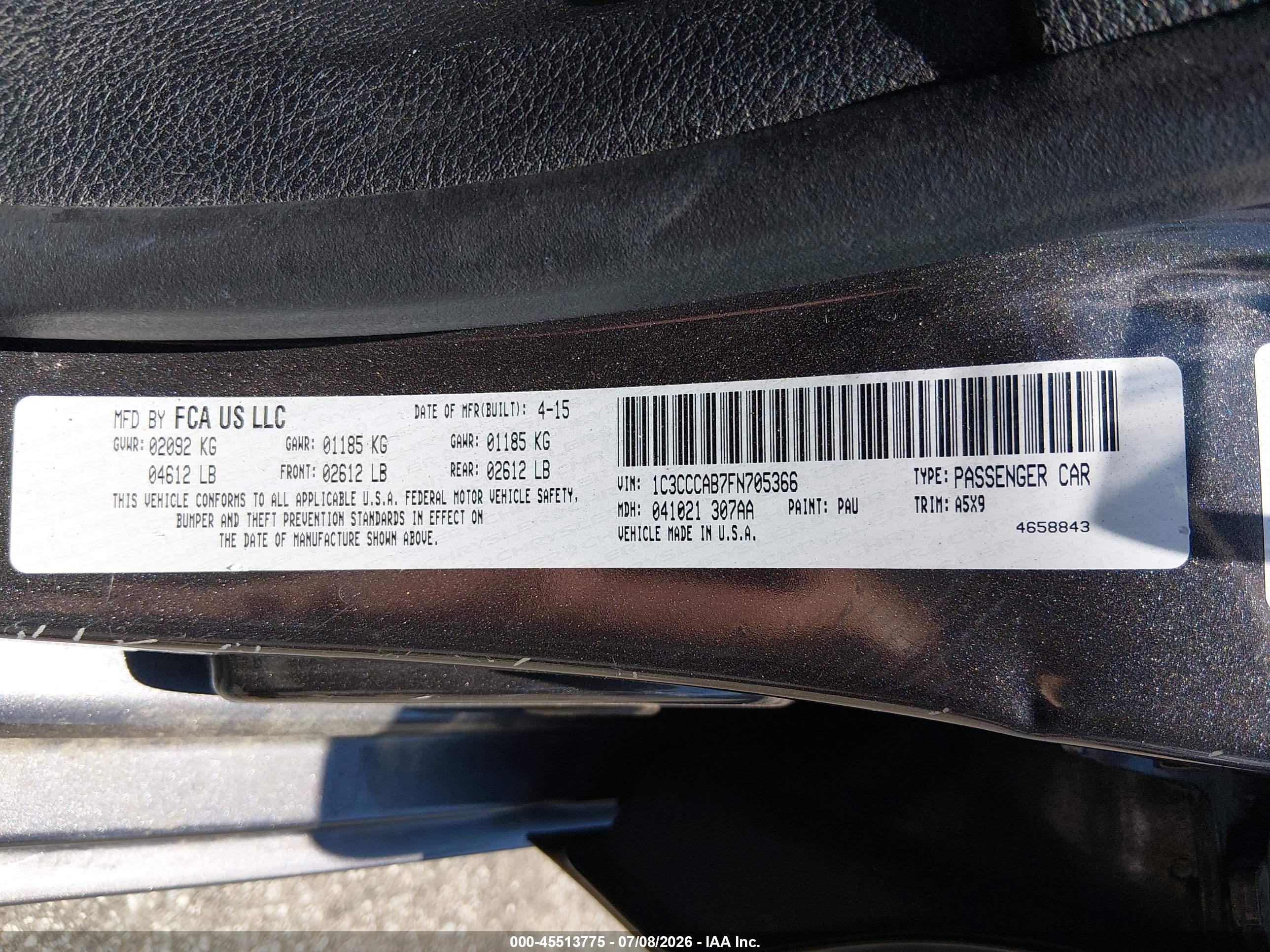 2015 Chrysler 200 Limited Gray vin: 1C3CCCAB7FN705366