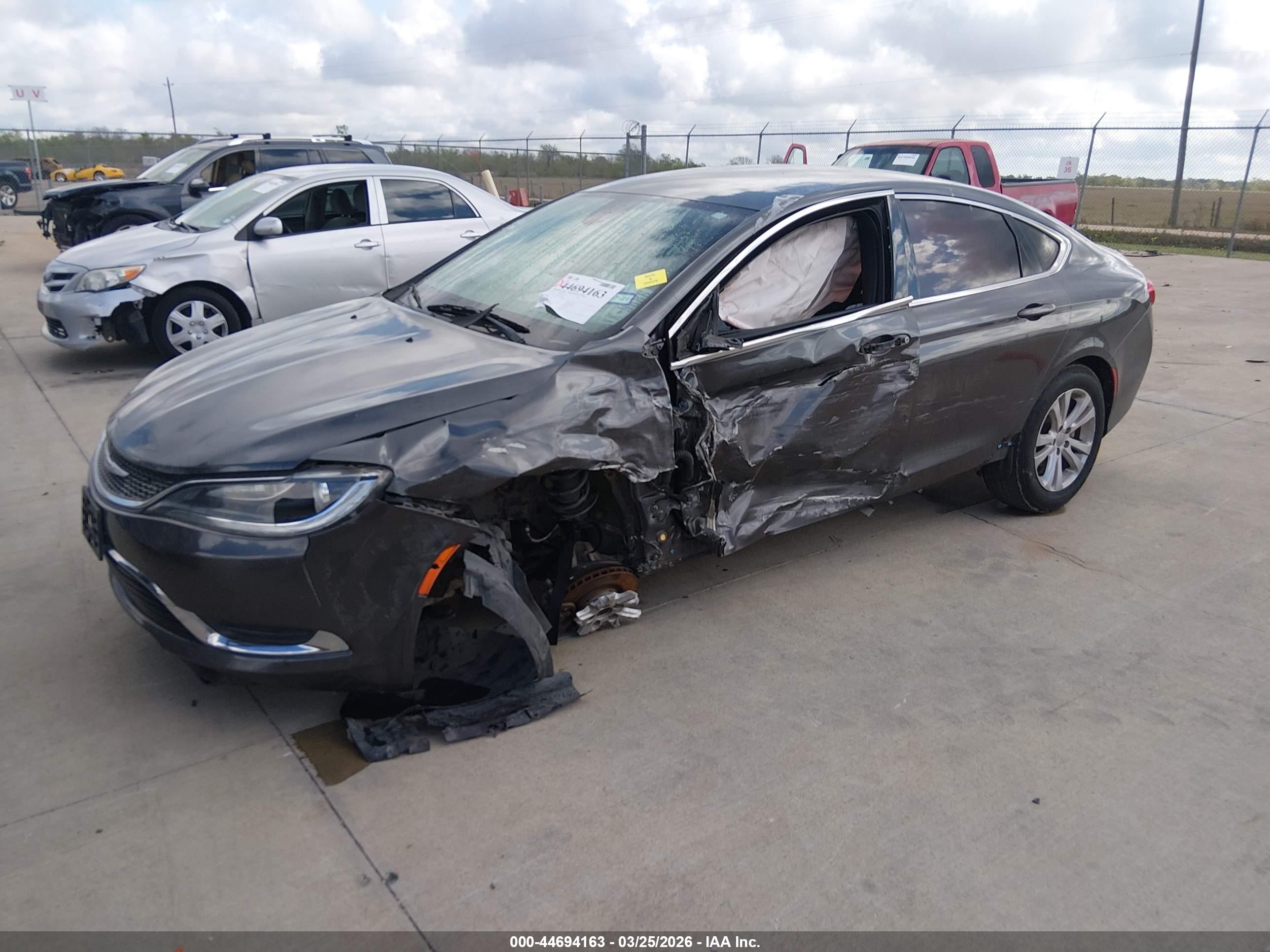 2015 Chrysler 200 Limited Gray vin: 1C3CCCAB7FN750467
