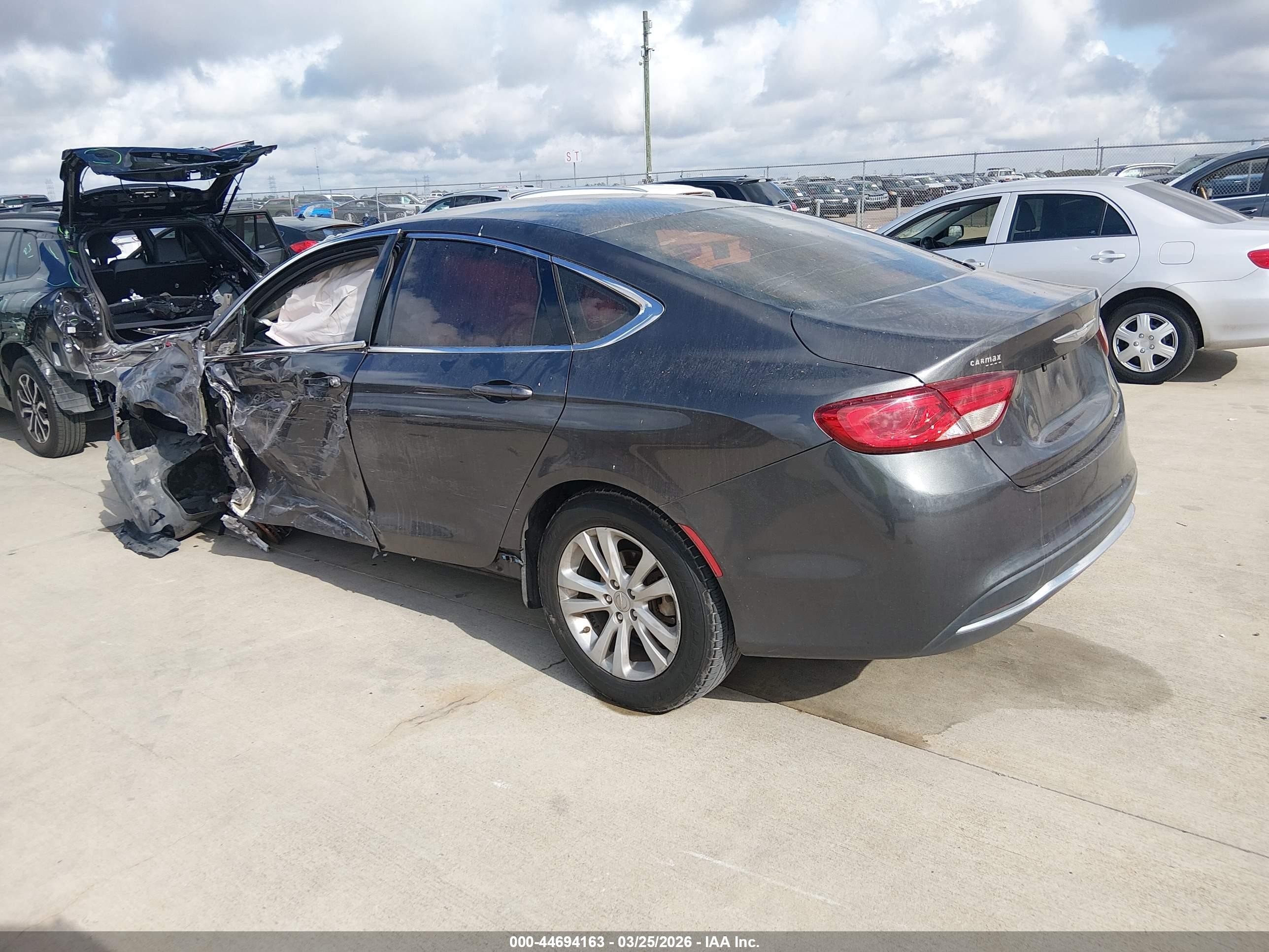 2015 Chrysler 200 Limited Gray vin: 1C3CCCAB7FN750467