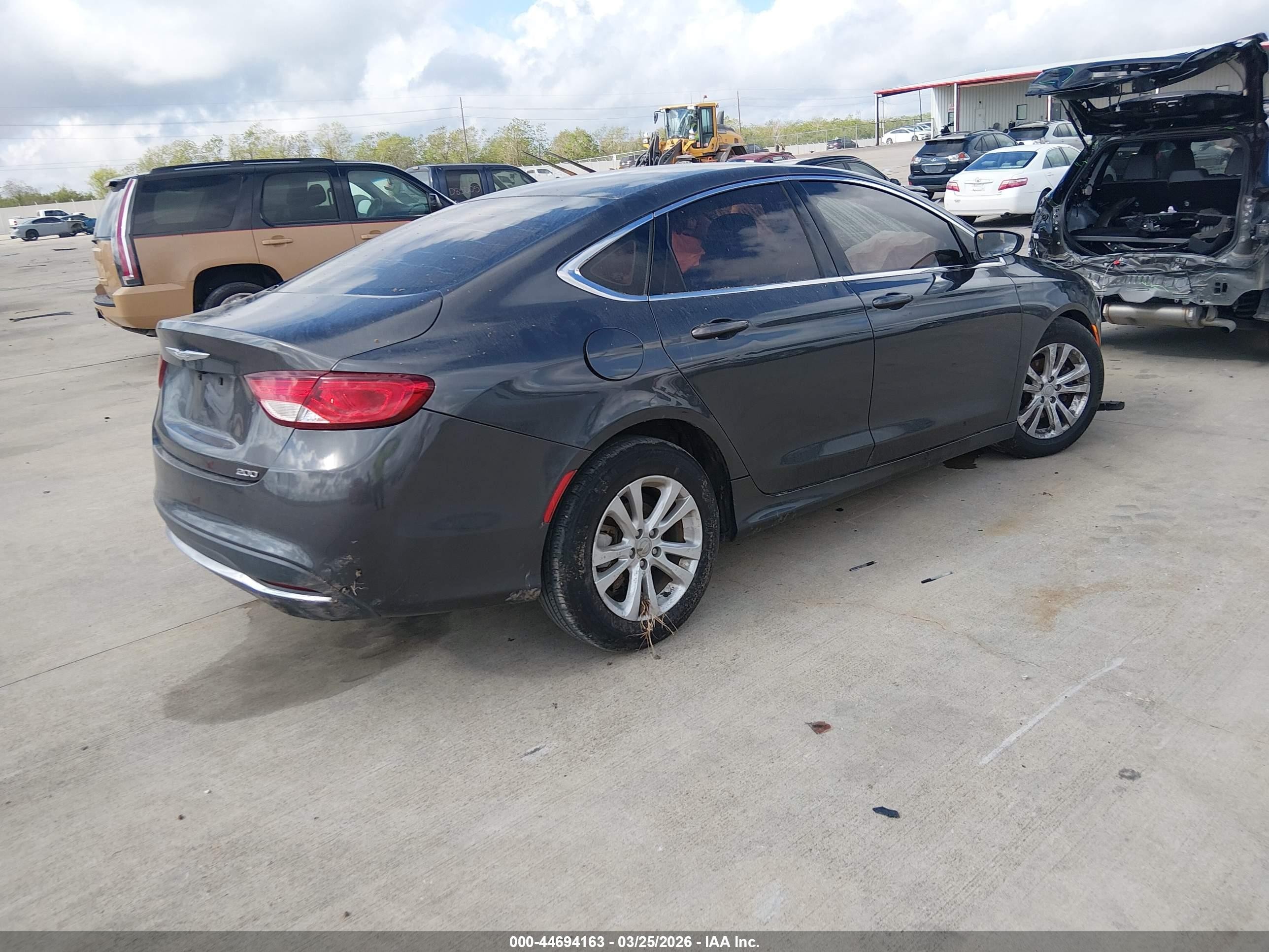 2015 Chrysler 200 Limited Gray vin: 1C3CCCAB7FN750467