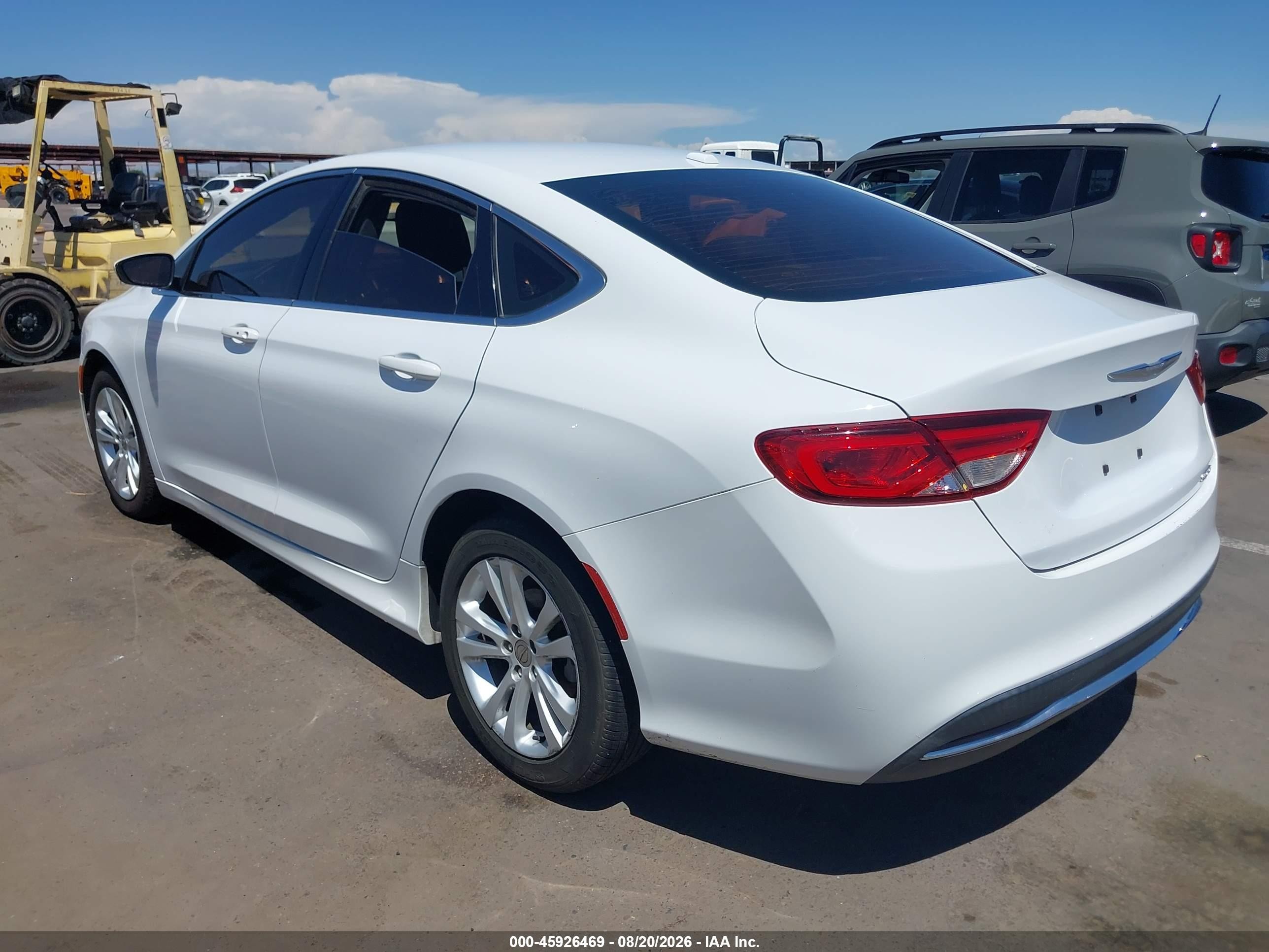 2016 Chrysler 200 Limited White vin: 1C3CCCAB7GN161081