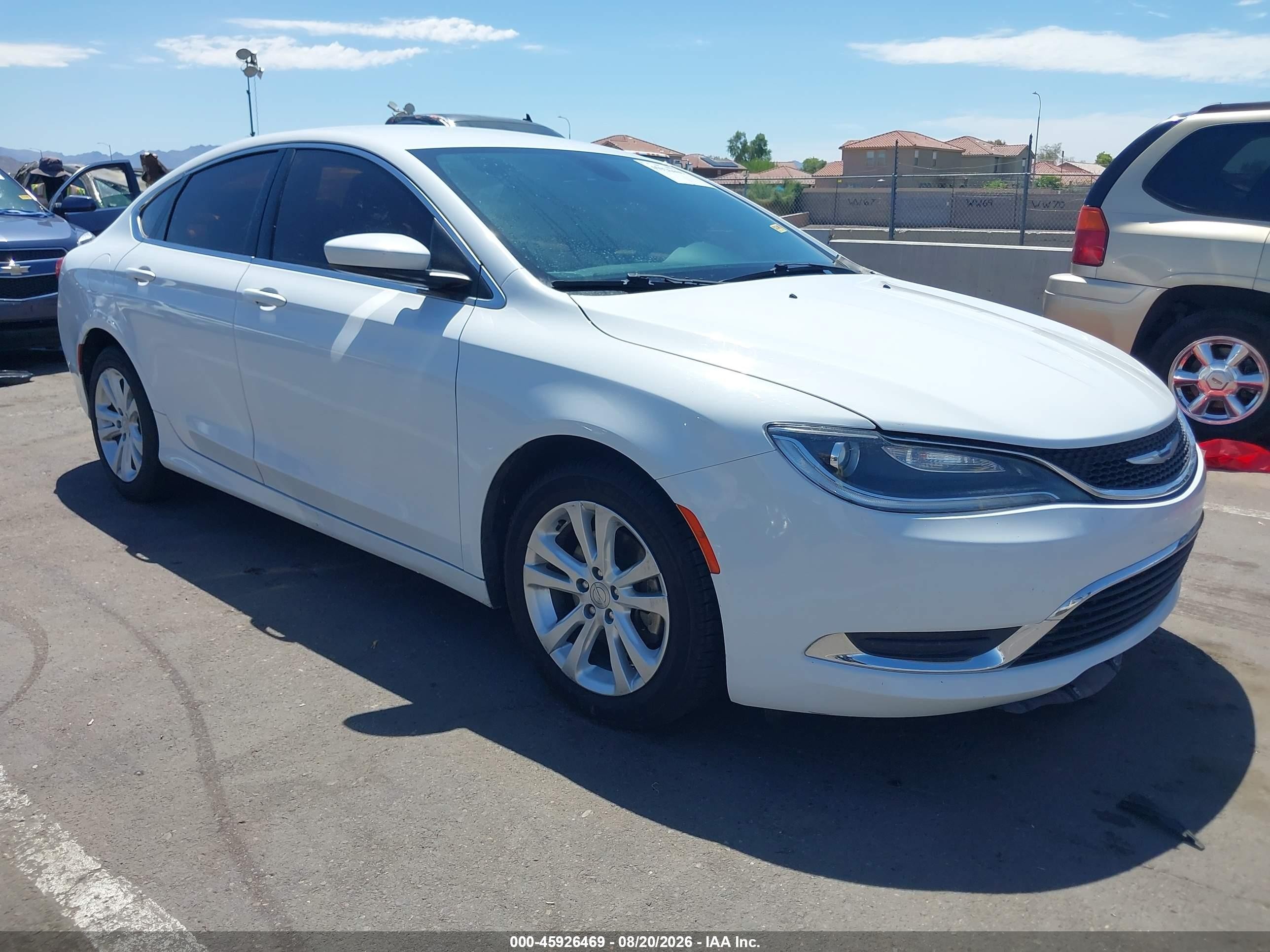 2016 Chrysler 200 Limited Белый vin: 1C3CCCAB7GN161081