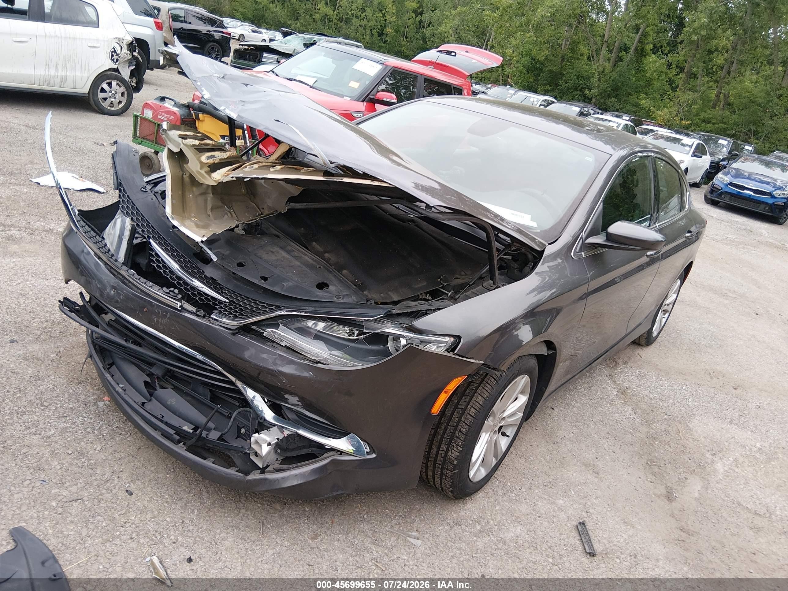 2015 Chrysler 200 Limited Gray vin: 1C3CCCAB8FN558765