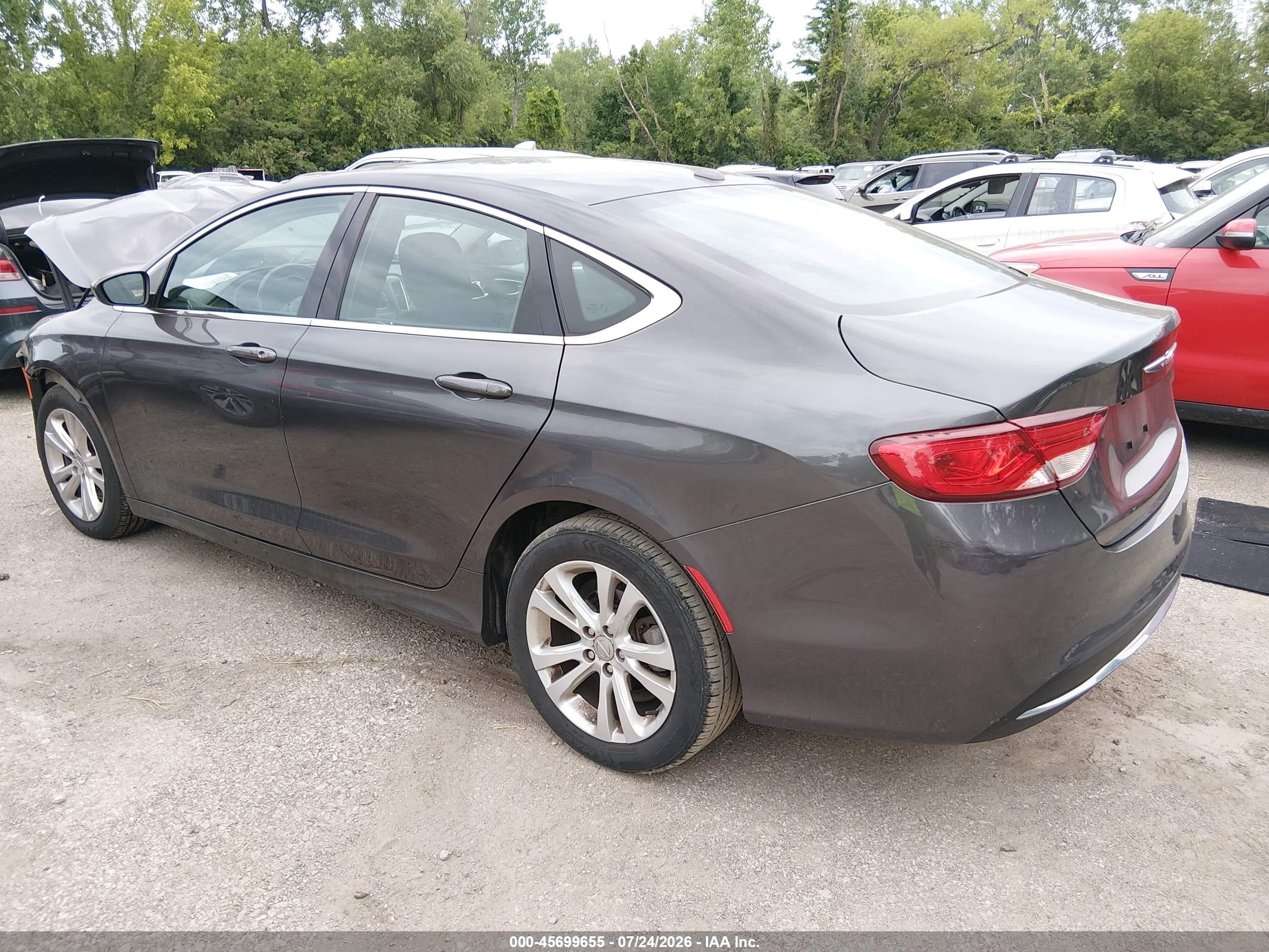 2015 Chrysler 200 Limited Gray vin: 1C3CCCAB8FN558765