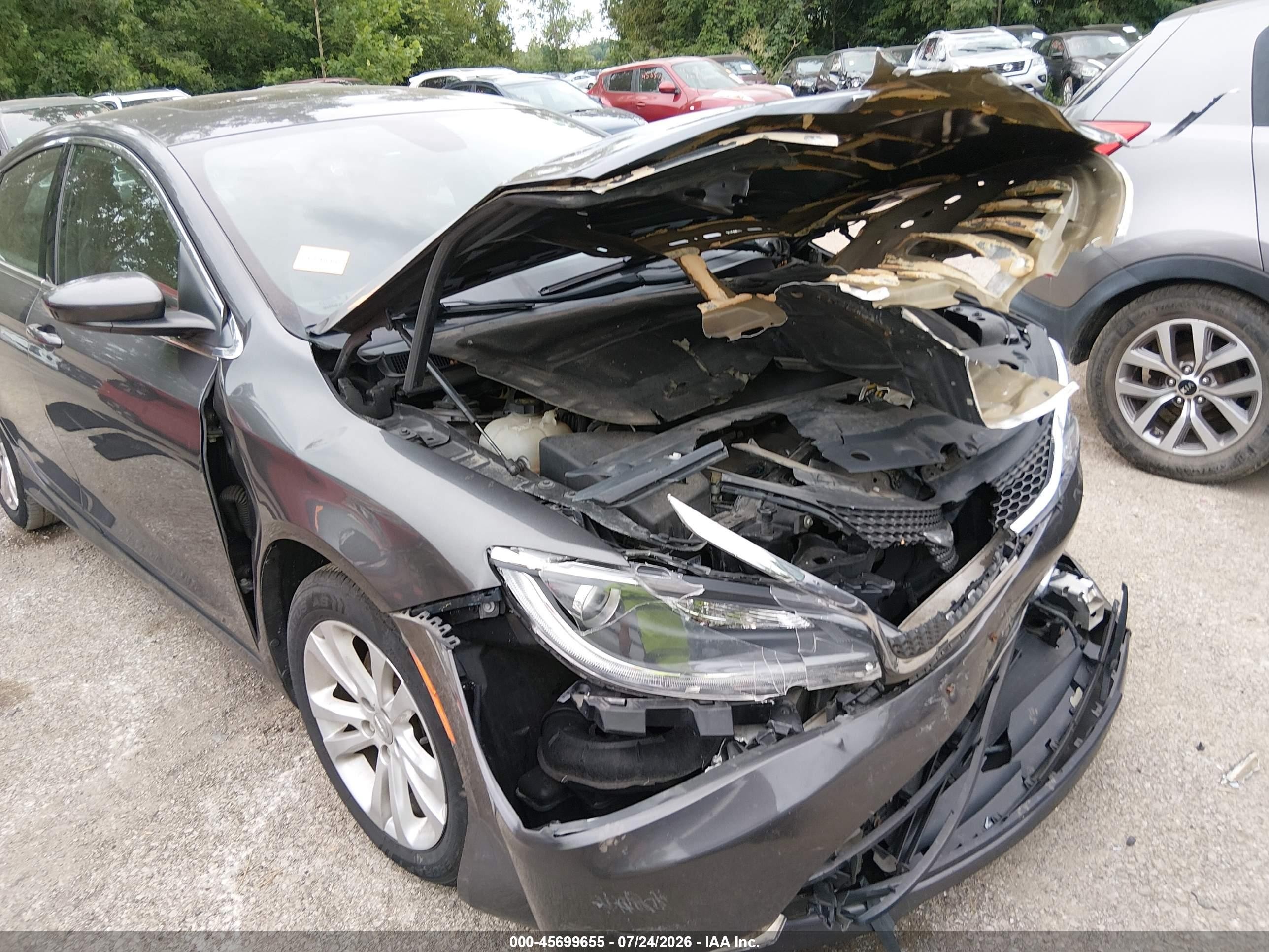 2015 Chrysler 200 Limited Gray vin: 1C3CCCAB8FN558765
