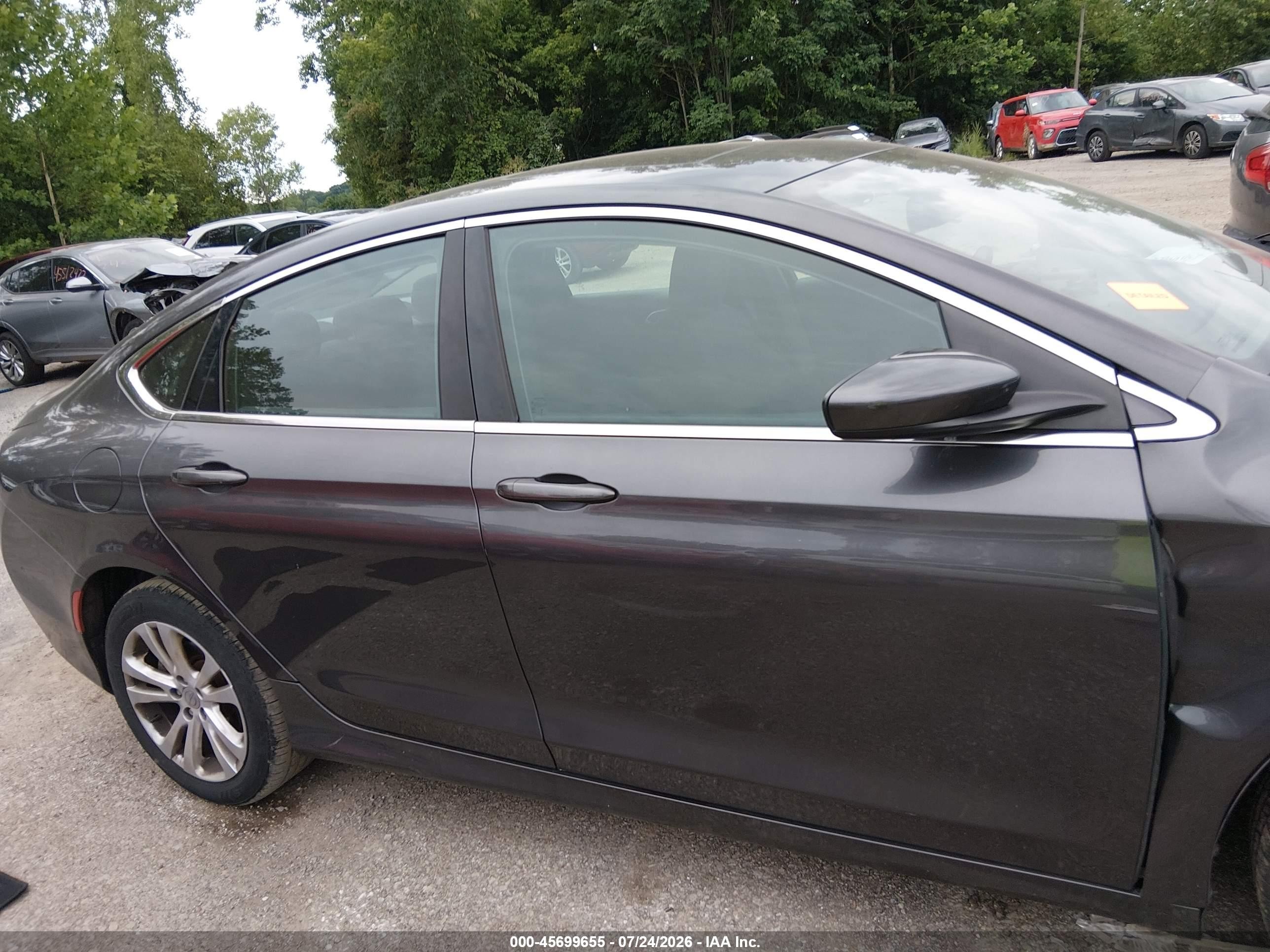 2015 Chrysler 200 Limited Gray vin: 1C3CCCAB8FN558765