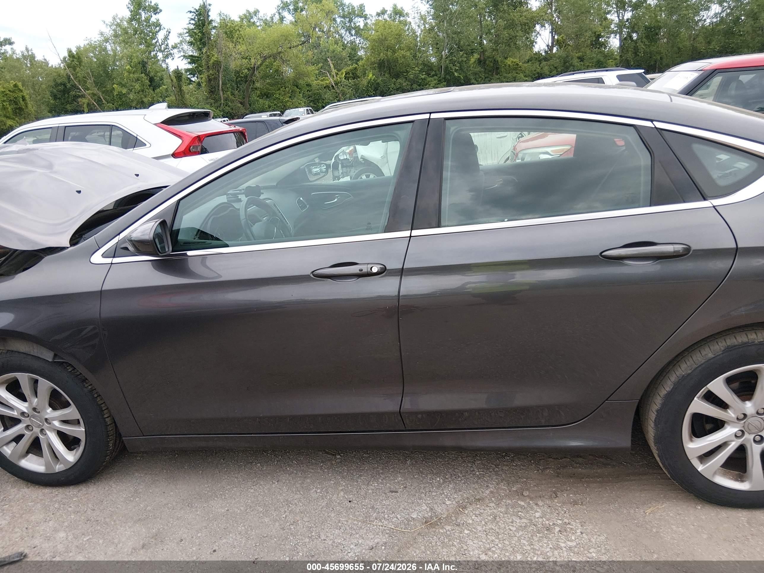 2015 Chrysler 200 Limited Gray vin: 1C3CCCAB8FN558765