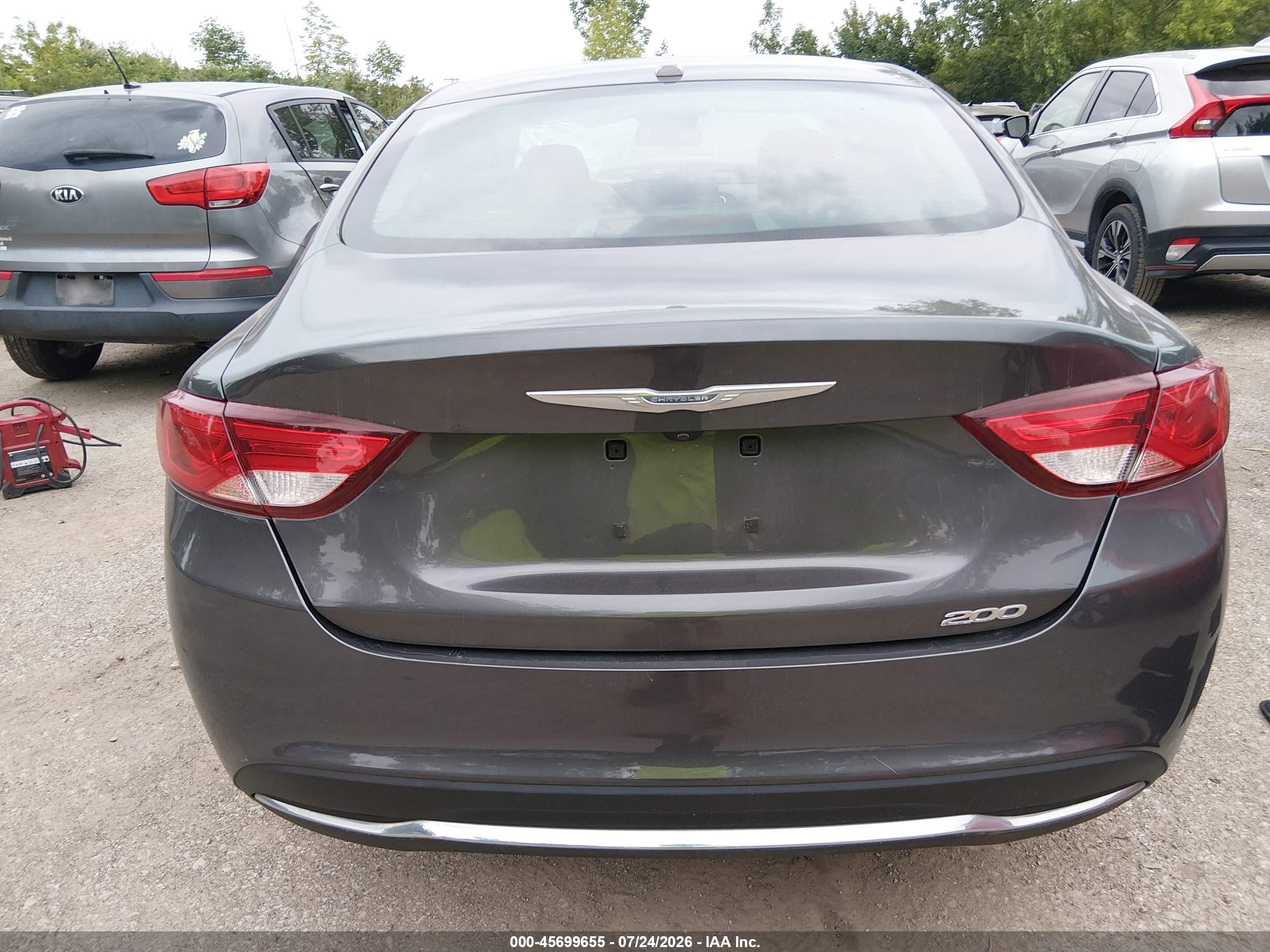 2015 Chrysler 200 Limited Gray vin: 1C3CCCAB8FN558765