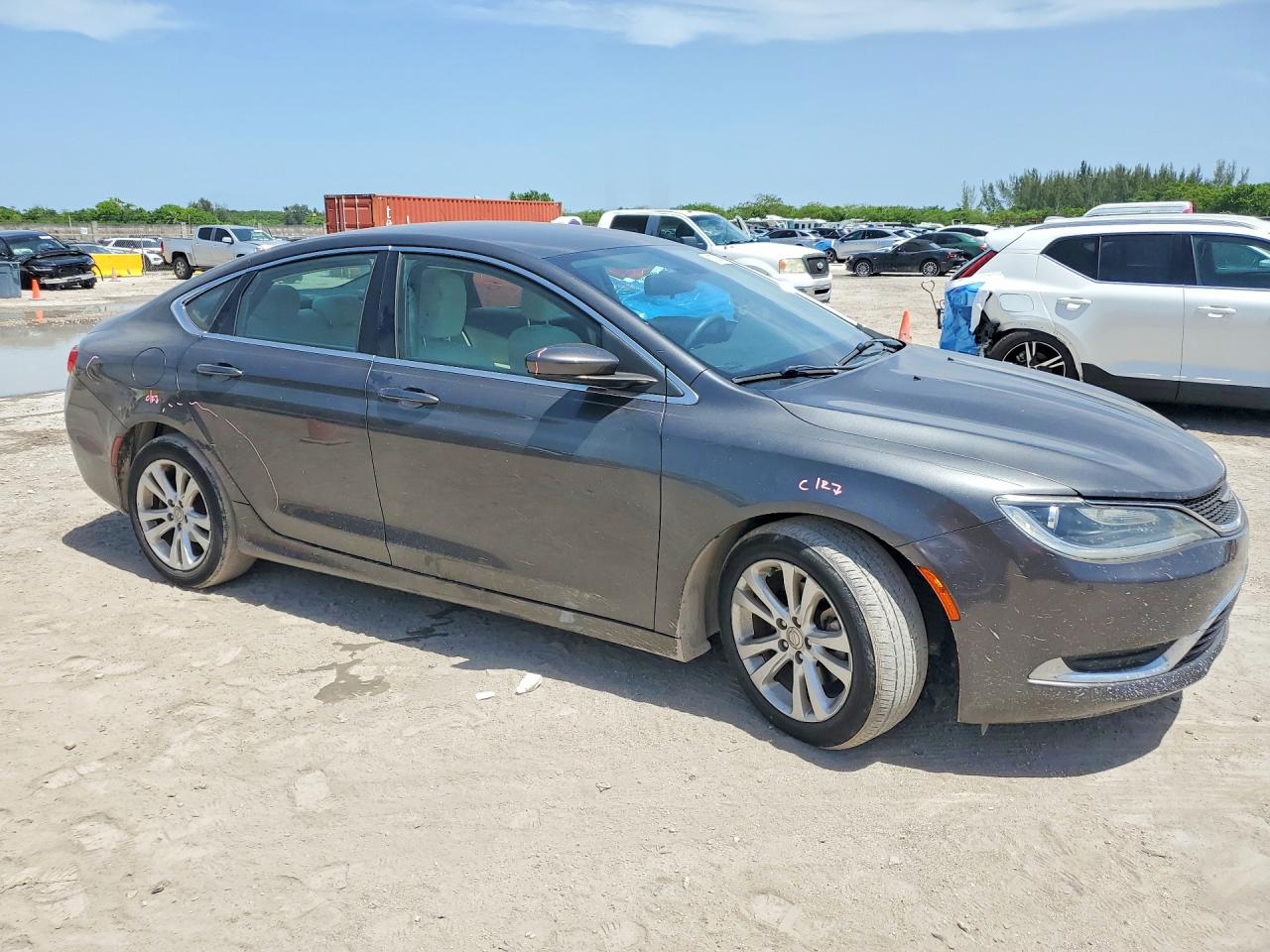 2015 Chrysler 200 Limited Charcoal vin: 1C3CCCAB8FN560077