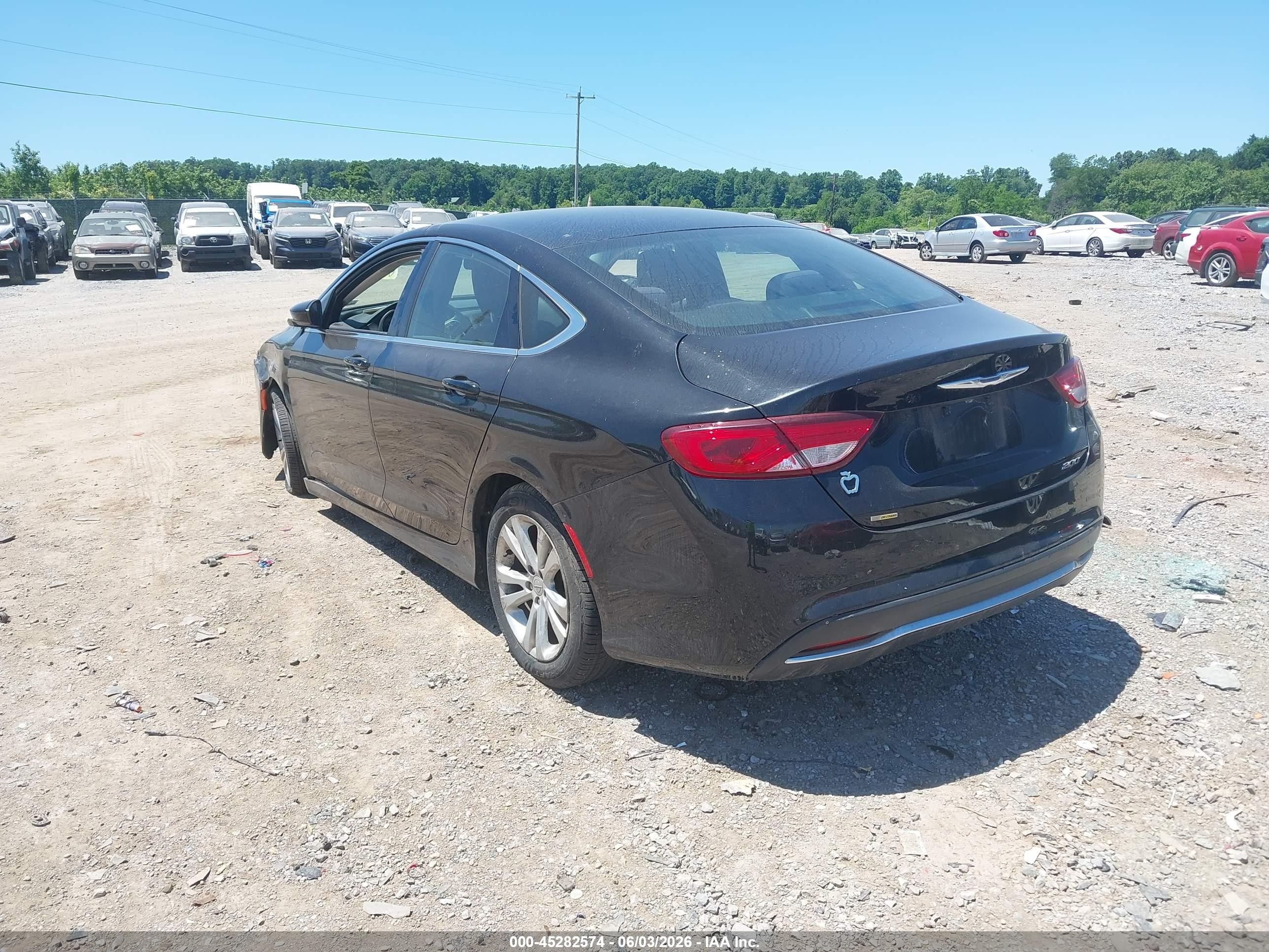 2015 Chrysler 200 Limited Black vin: 1C3CCCAB8FN571869