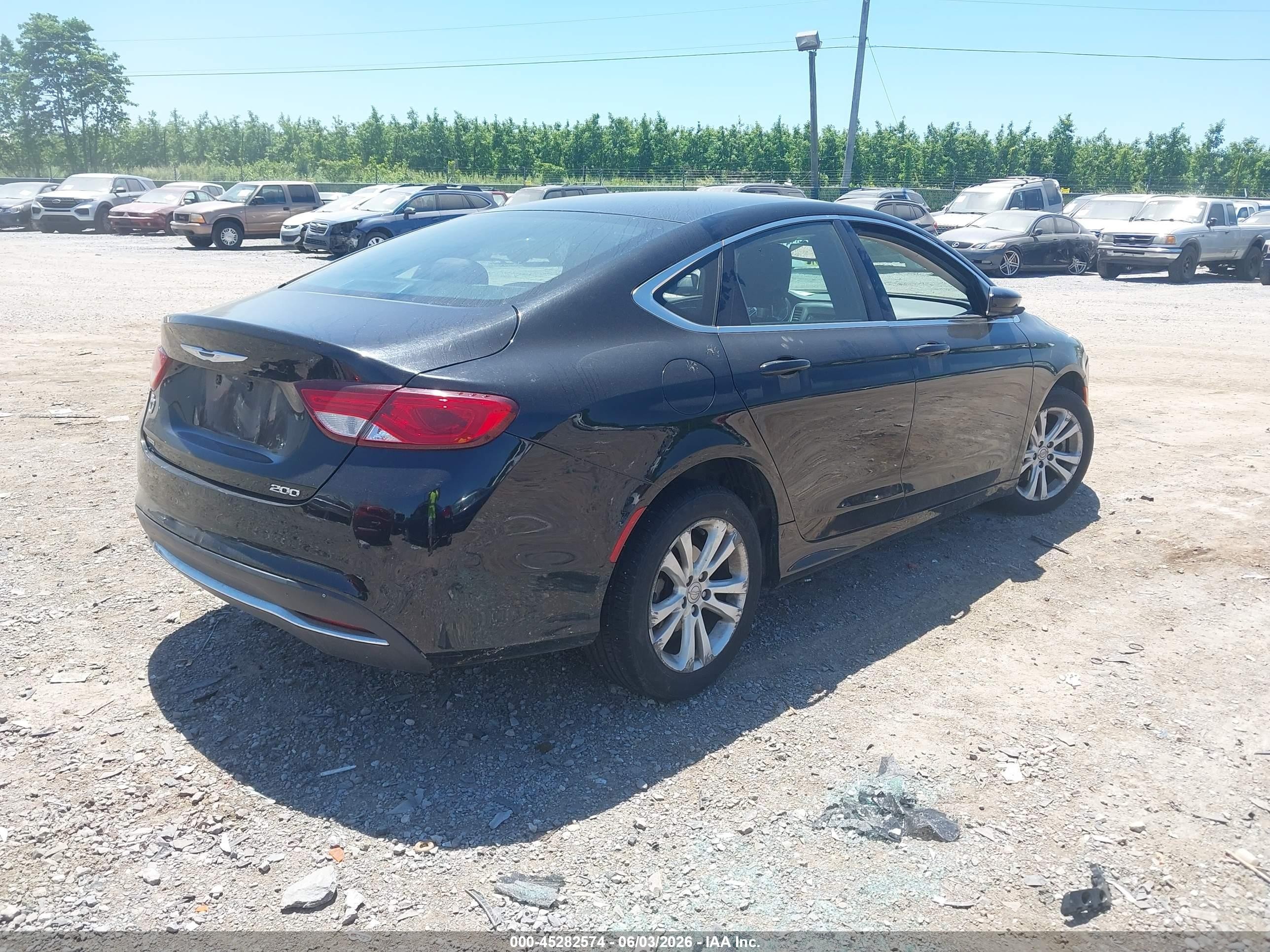 2015 Chrysler 200 Limited Black vin: 1C3CCCAB8FN571869