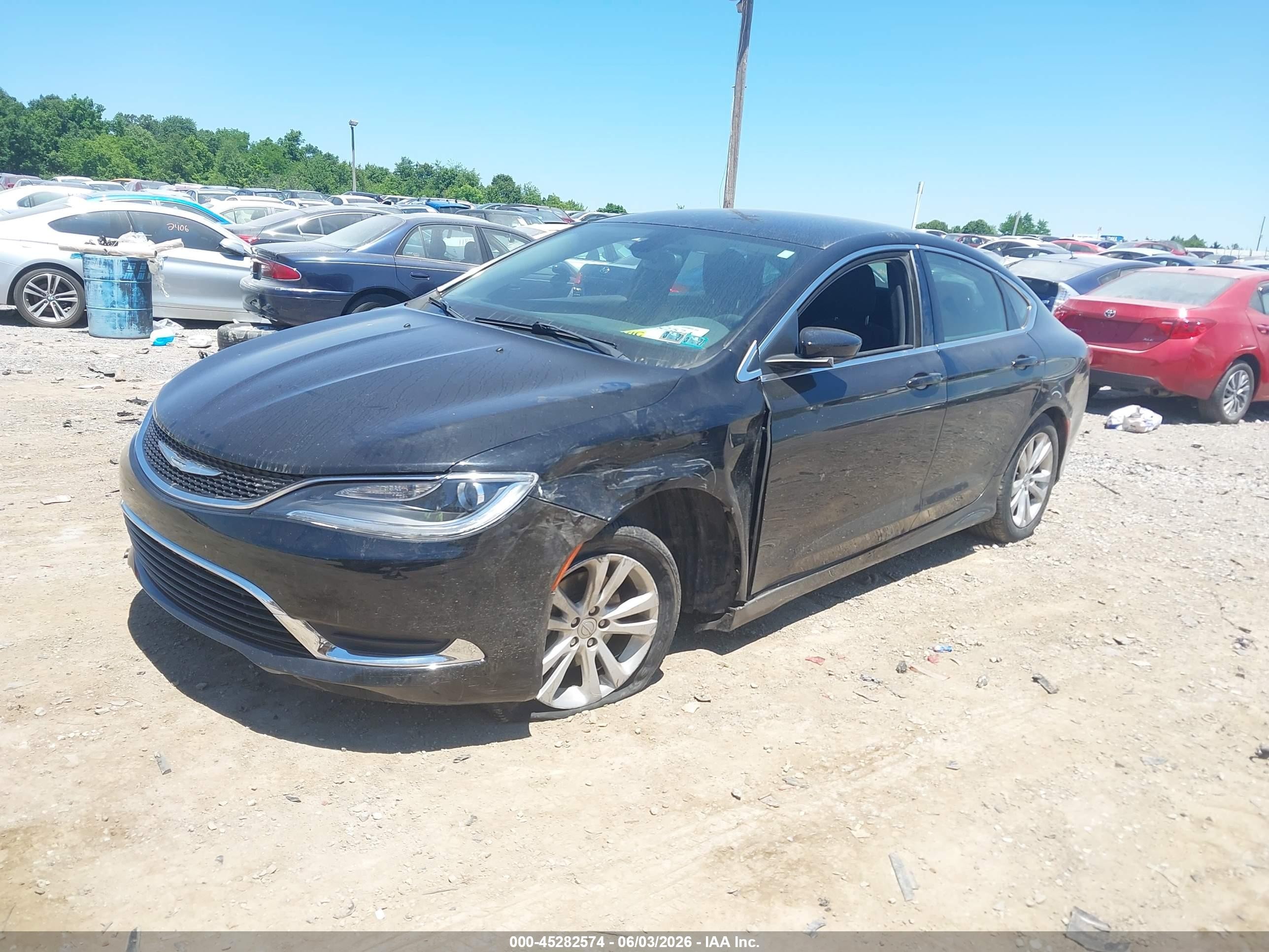2015 Chrysler 200 Limited Black vin: 1C3CCCAB8FN571869