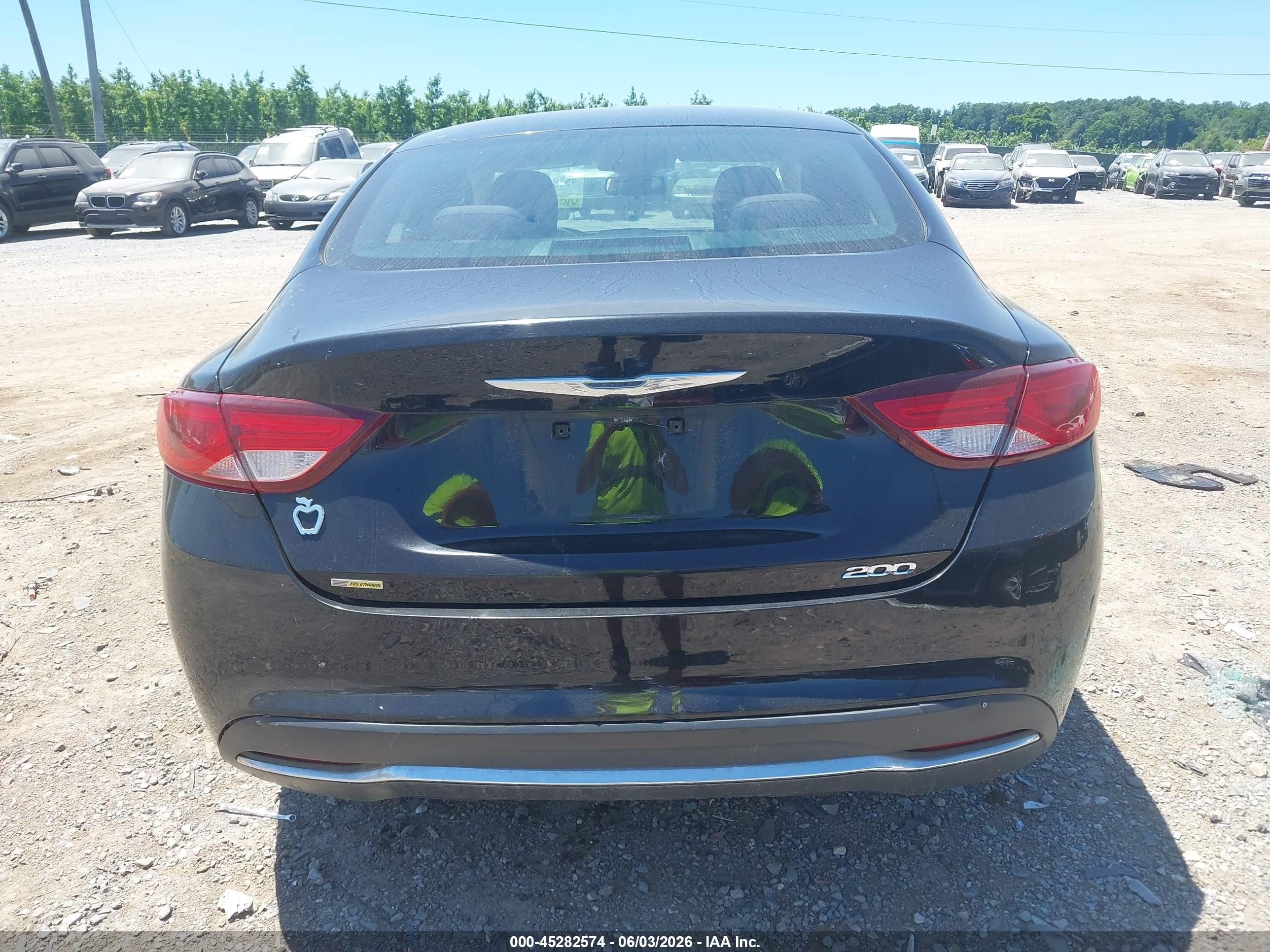 2015 Chrysler 200 Limited Black vin: 1C3CCCAB8FN571869