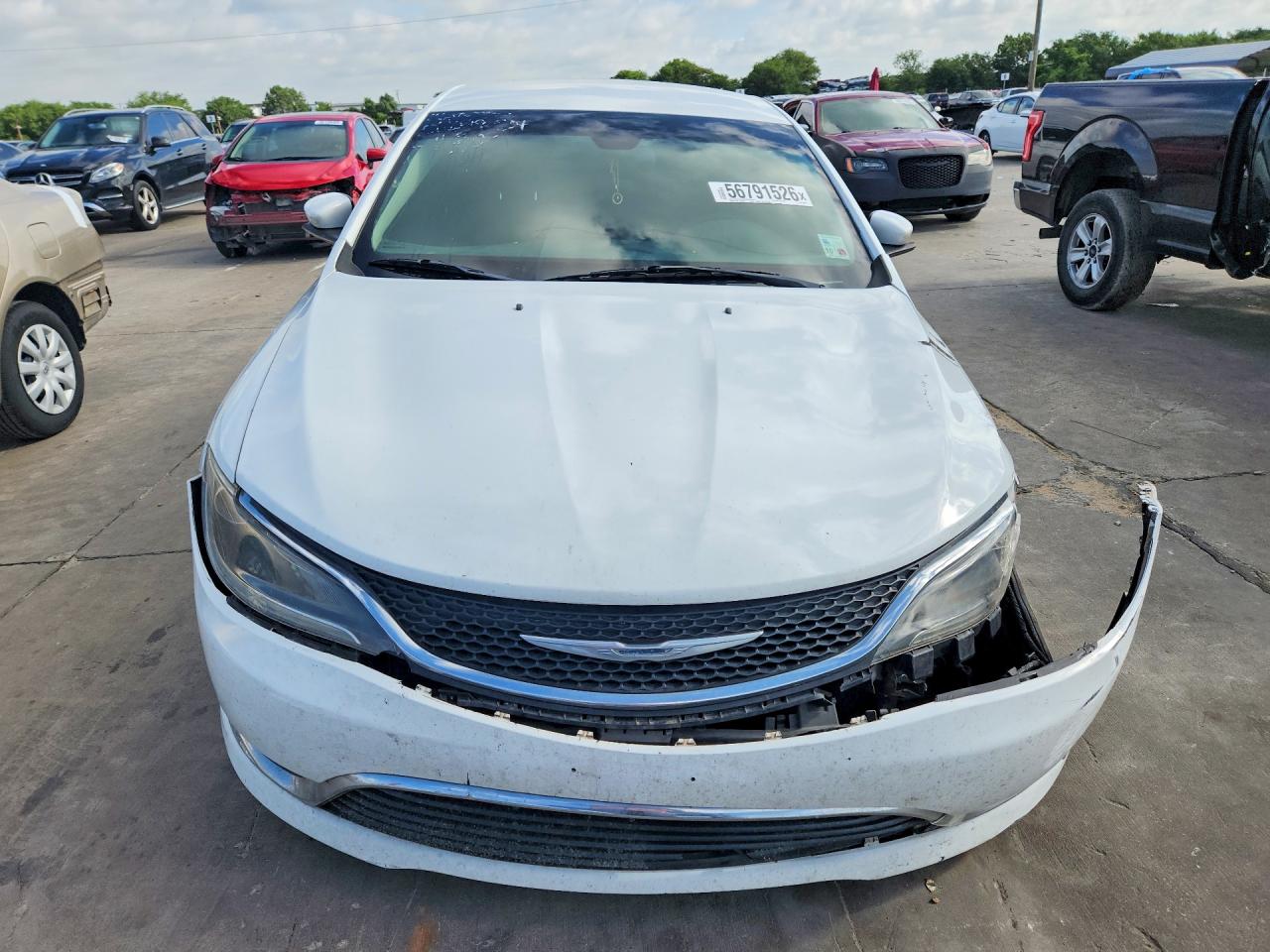2015 Chrysler 200 Limited White vin: 1C3CCCAB8FN592124