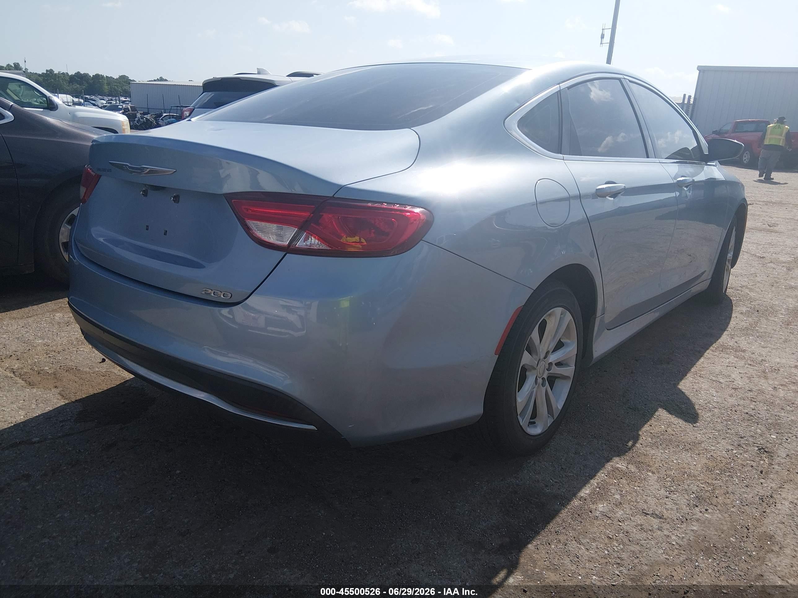 2015 Chrysler 200 Limited Light Blue vin: 1C3CCCAB8FN641127
