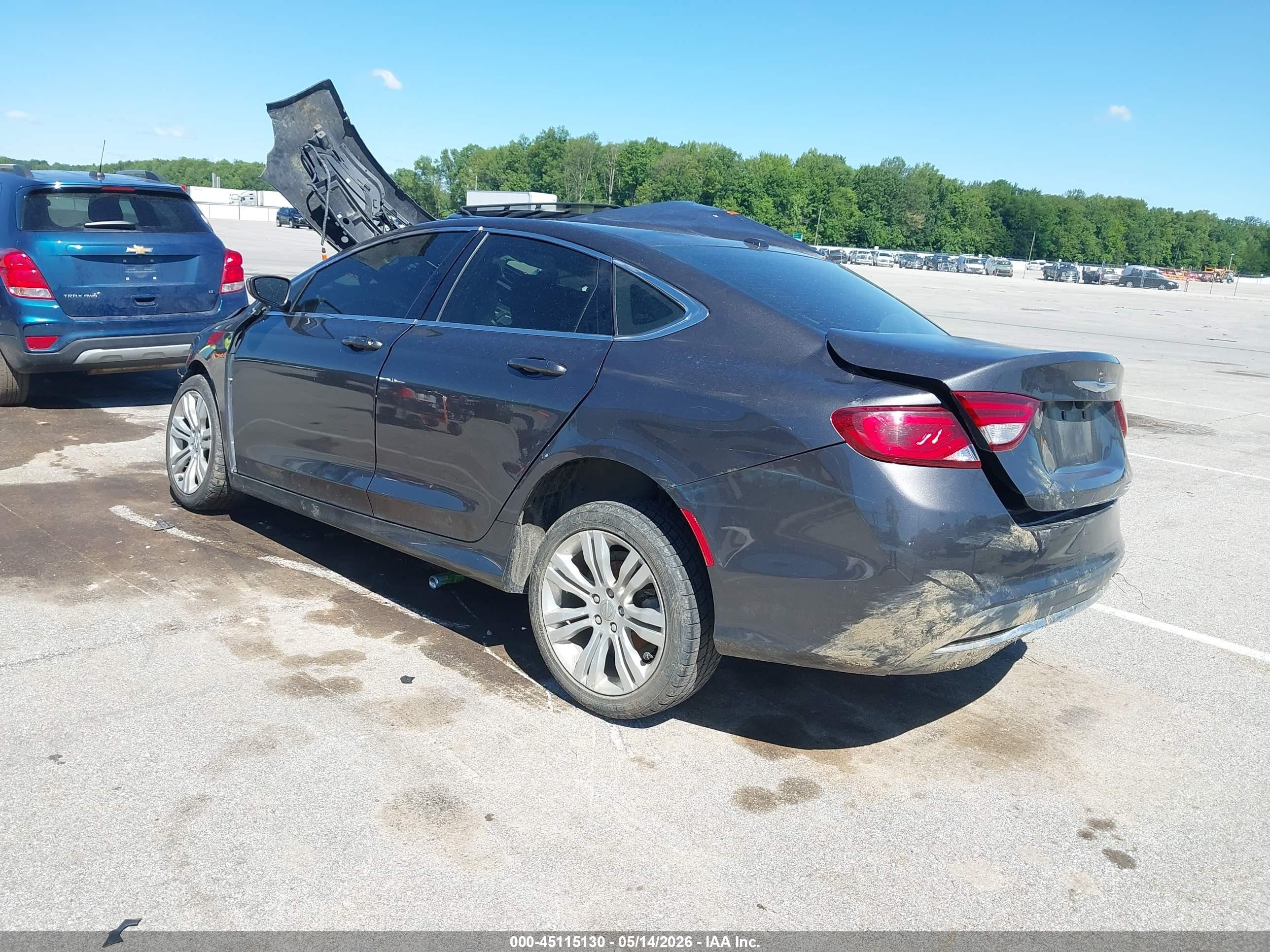 2015 Chrysler 200 Limited Gray vin: 1C3CCCAB8FN656033
