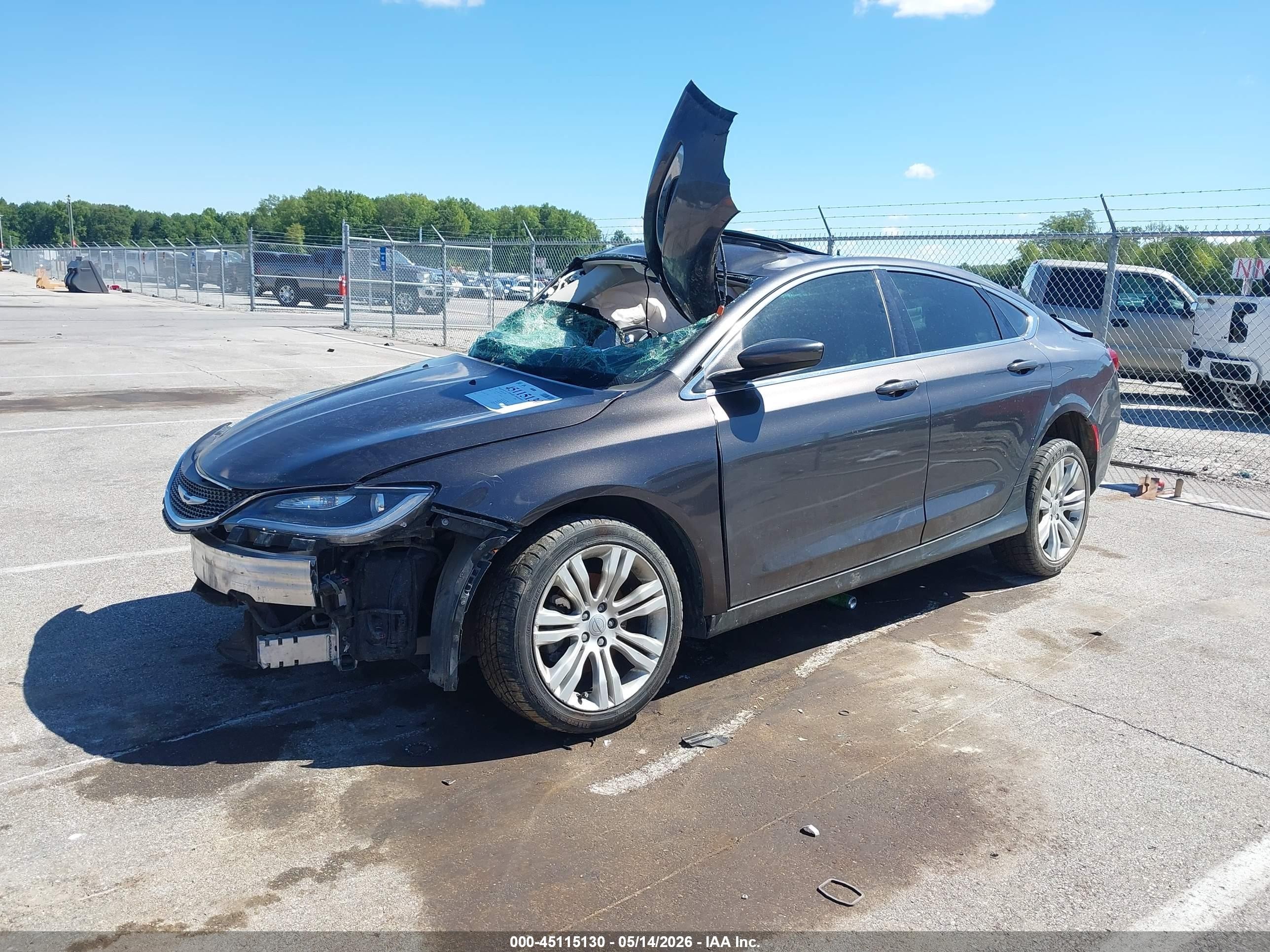 2015 Chrysler 200 Limited Gray vin: 1C3CCCAB8FN656033
