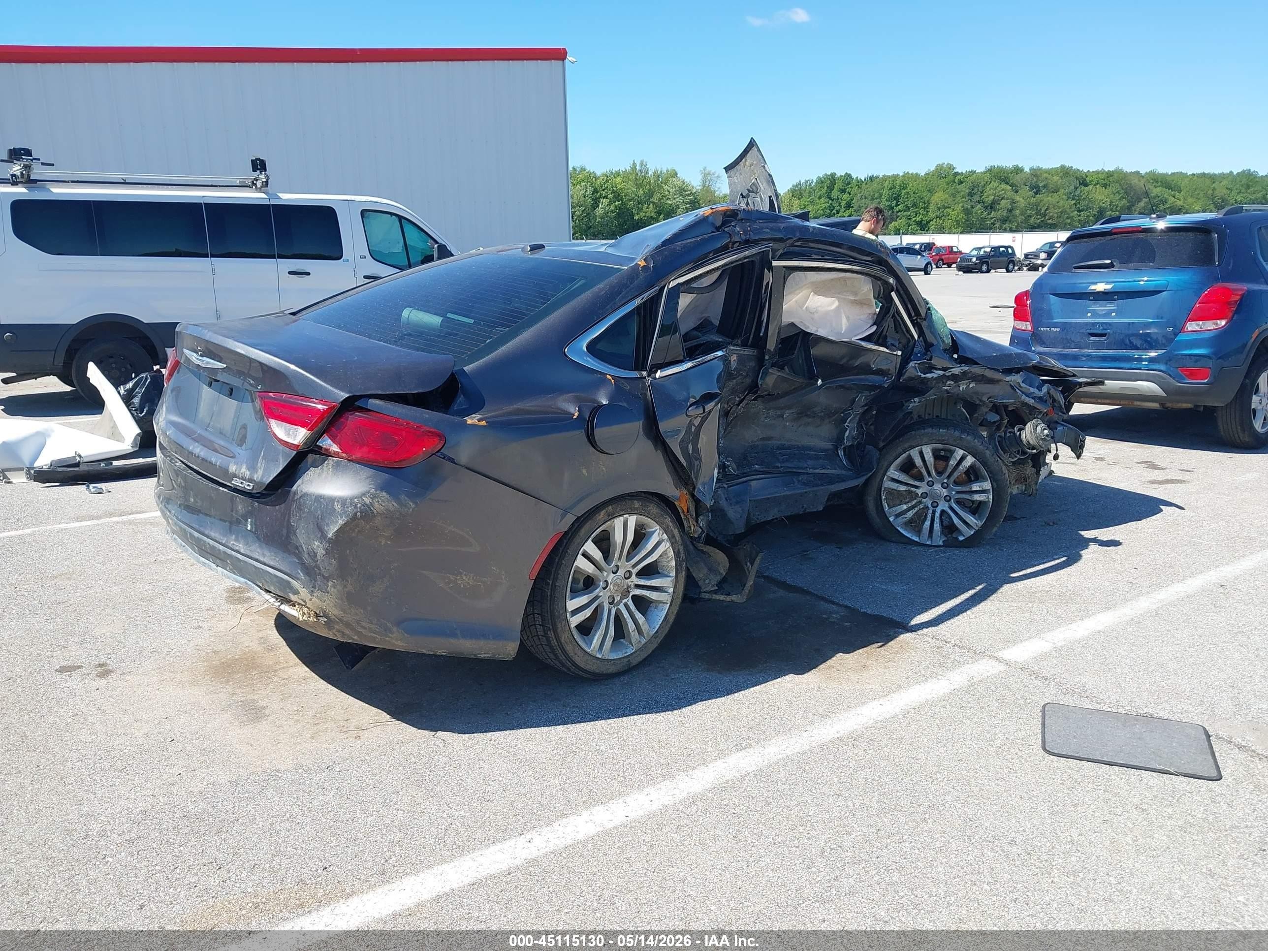 2015 Chrysler 200 Limited Gray vin: 1C3CCCAB8FN656033