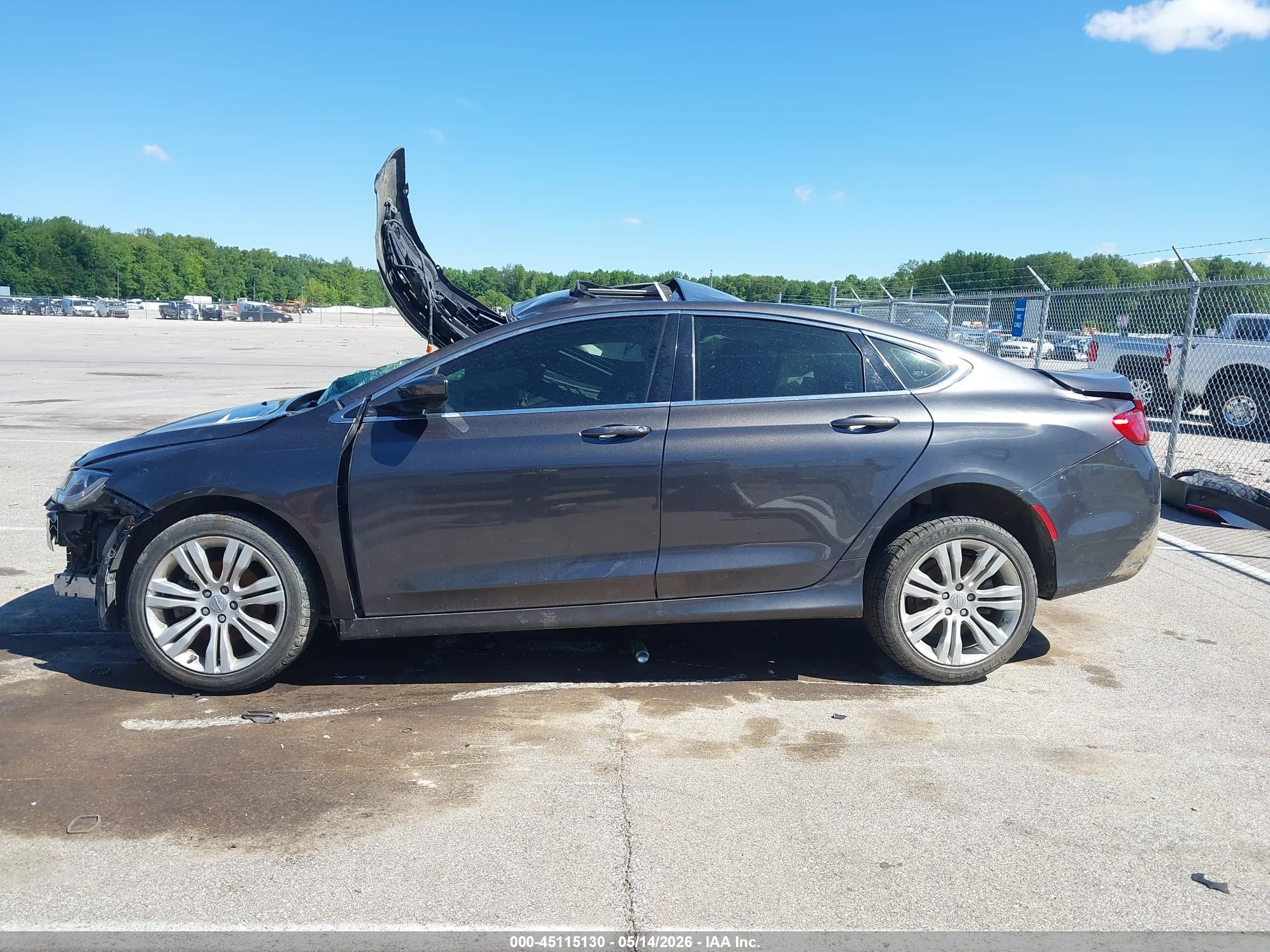 2015 Chrysler 200 Limited Gray vin: 1C3CCCAB8FN656033