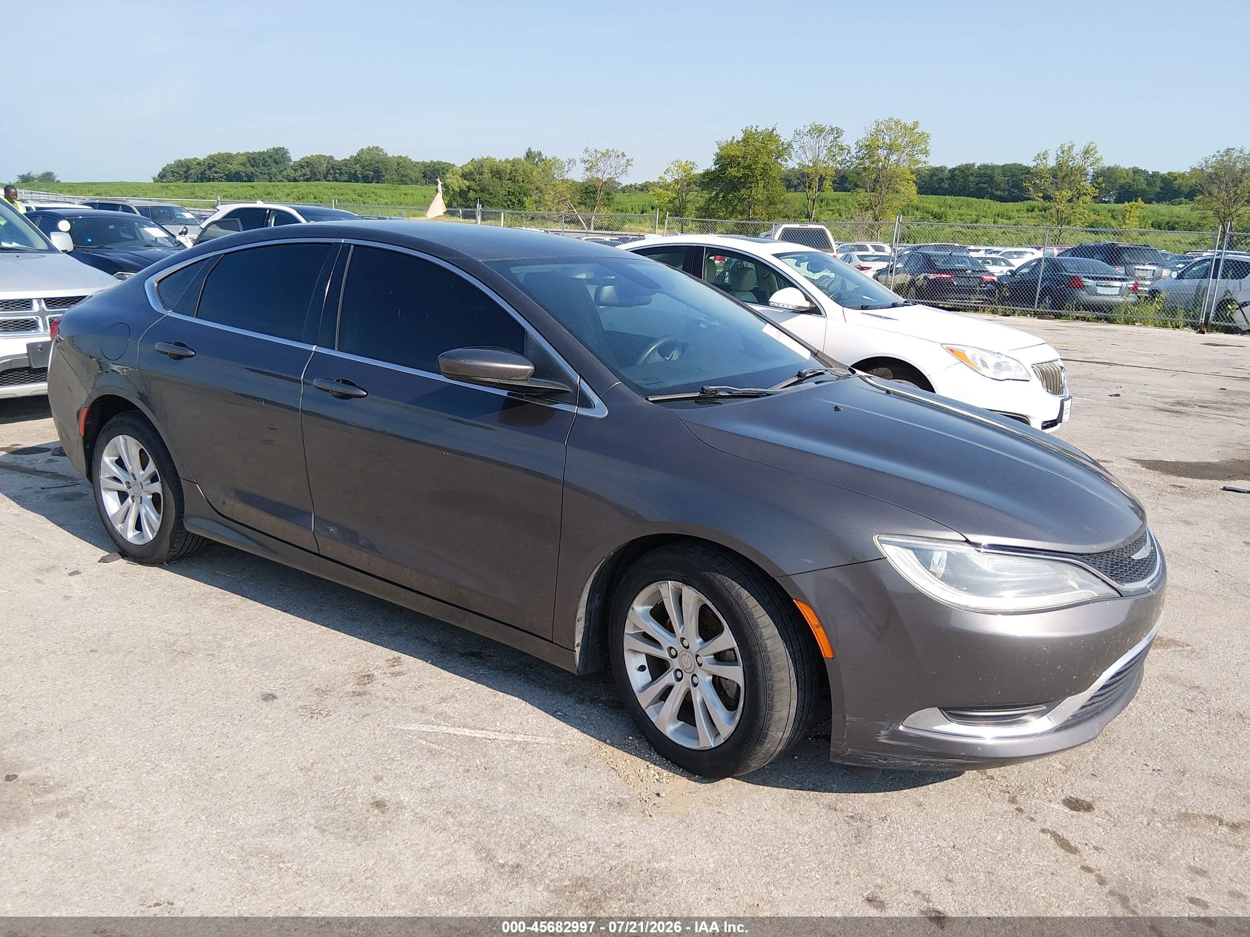 2015 Chrysler 200 Limited Серый vin: 1C3CCCAB8FN666917