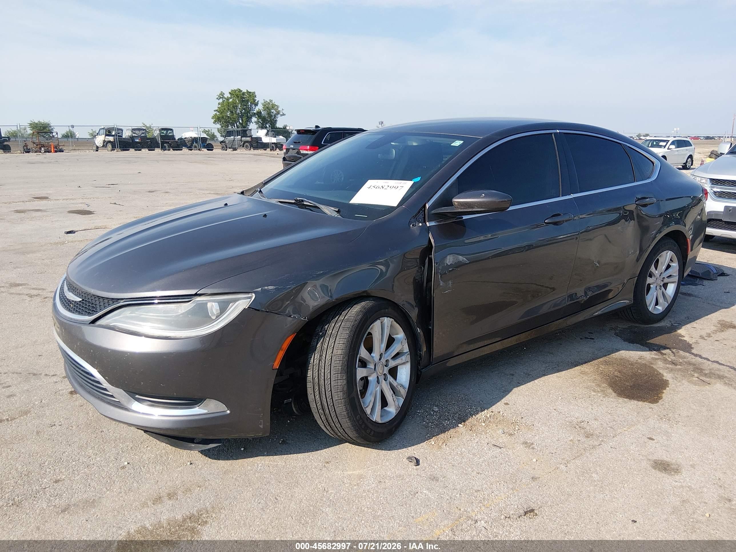 2015 Chrysler 200 Limited Gray vin: 1C3CCCAB8FN666917