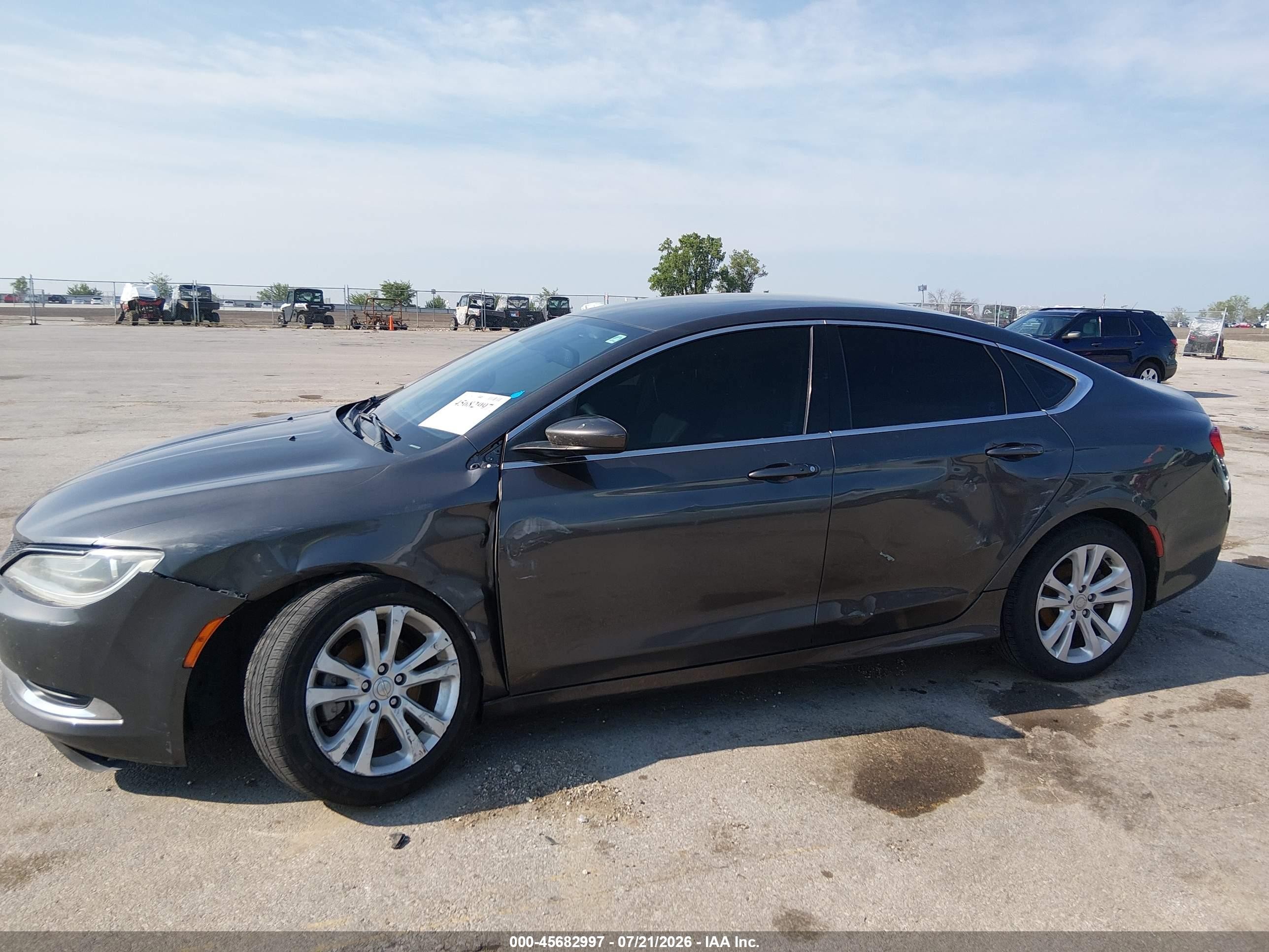 2015 Chrysler 200 Limited Gray vin: 1C3CCCAB8FN666917