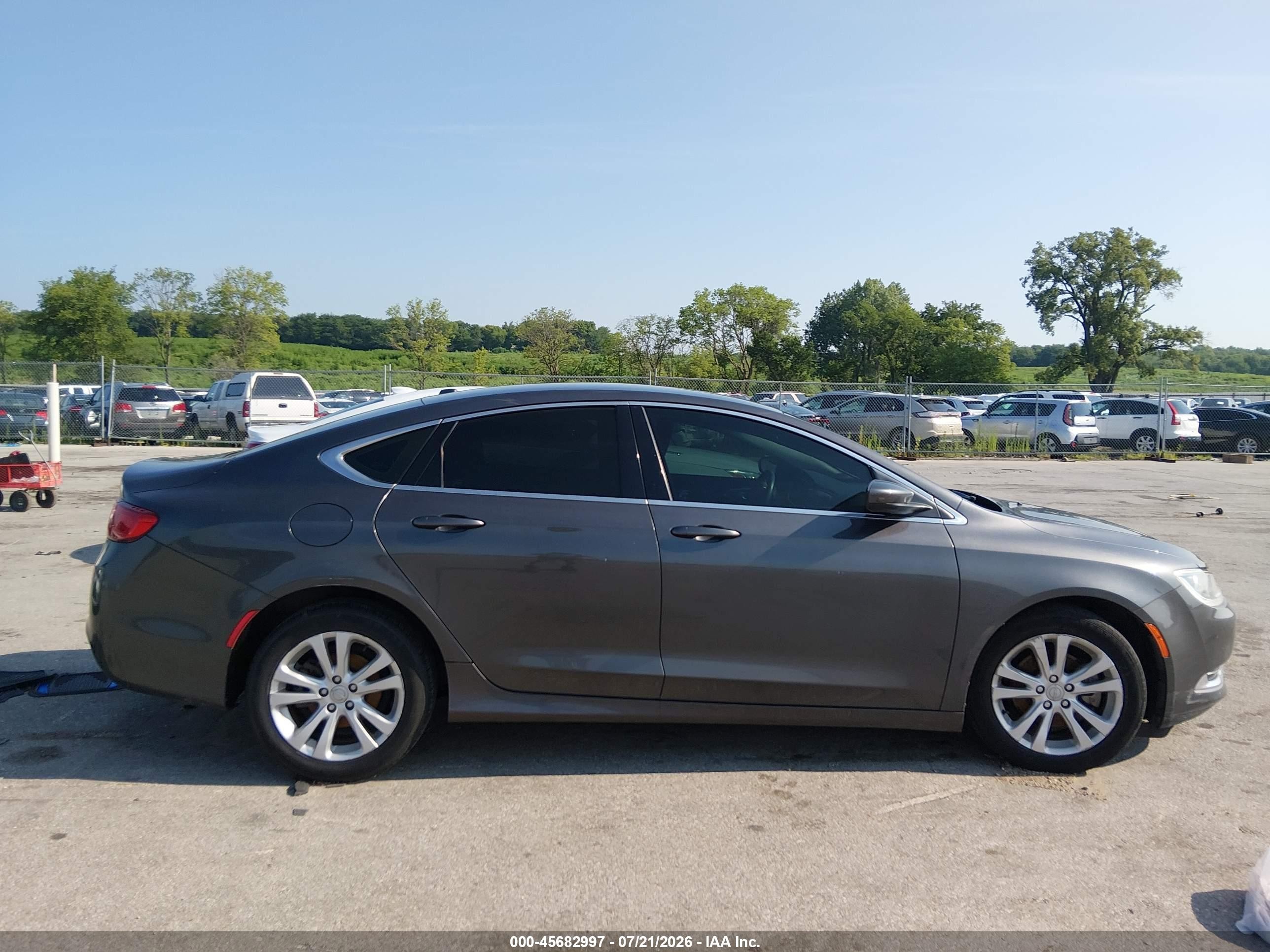 2015 Chrysler 200 Limited Gray vin: 1C3CCCAB8FN666917