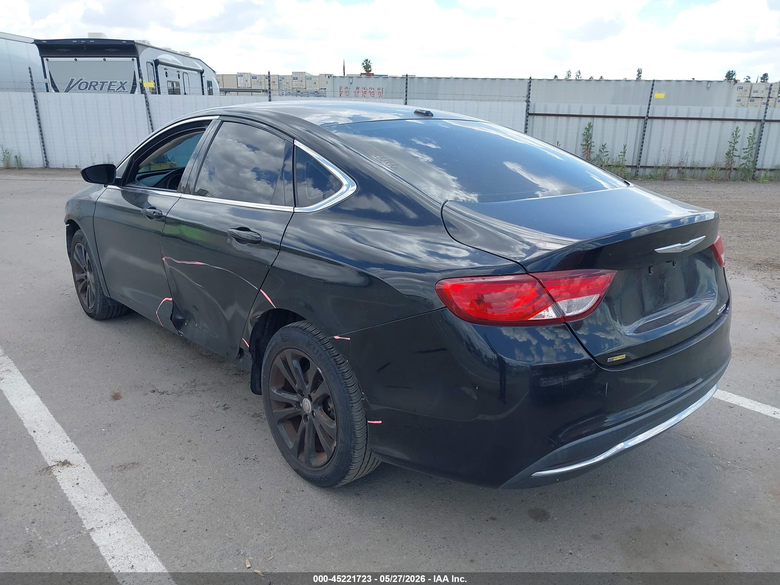 2015 Chrysler 200 Limited Black vin: 1C3CCCAB8FN687671