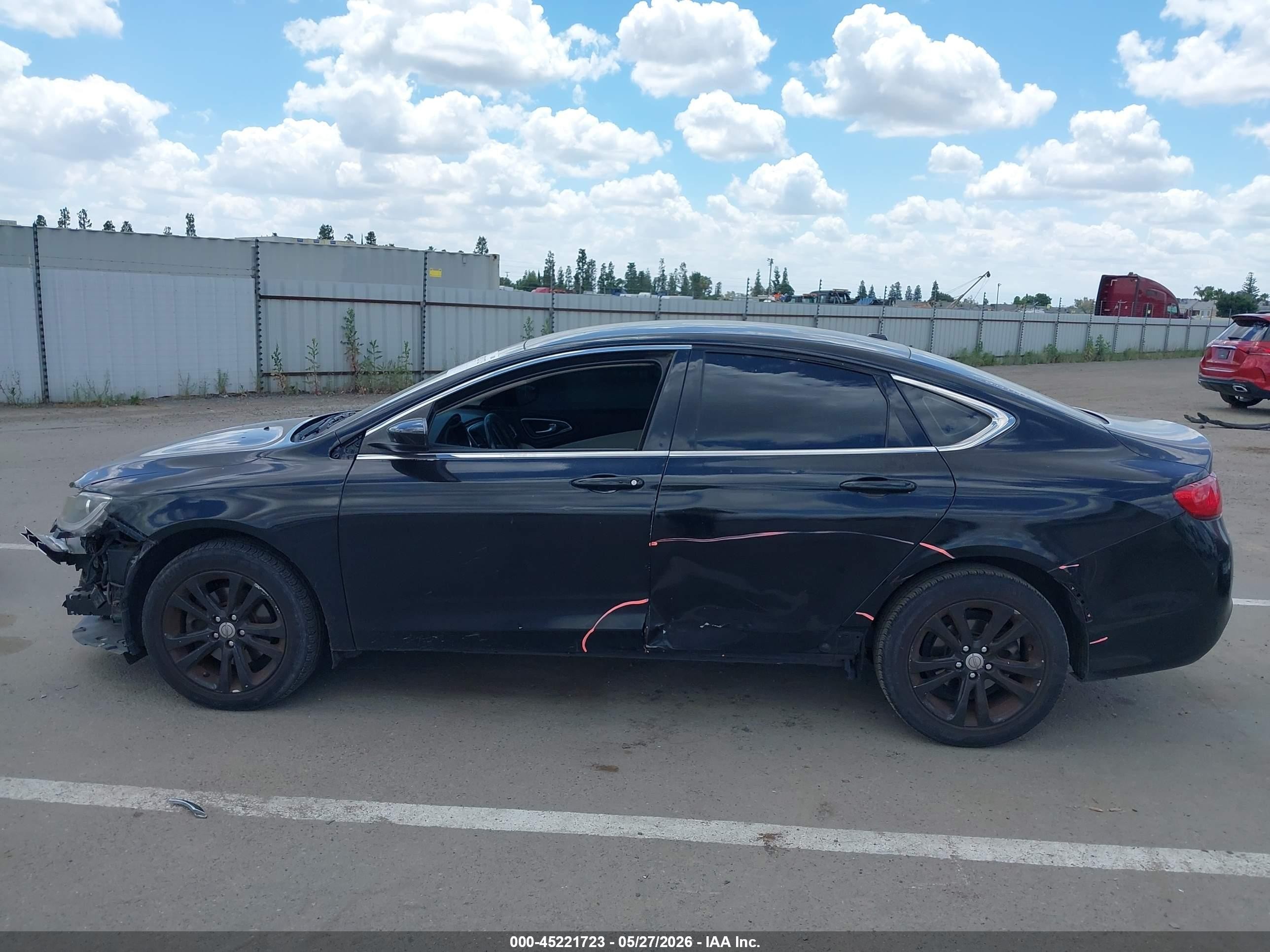 2015 Chrysler 200 Limited Black vin: 1C3CCCAB8FN687671